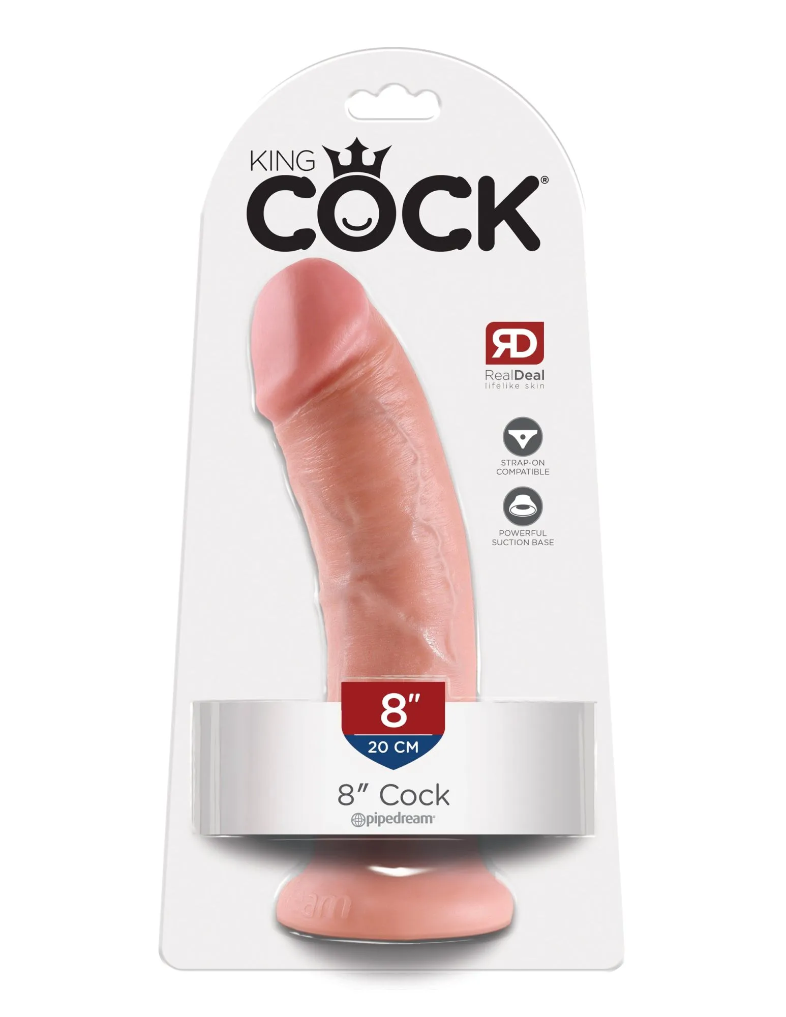 фаллоимитатор king cock 8" cock - flesh pipedream 550321pd в СПб