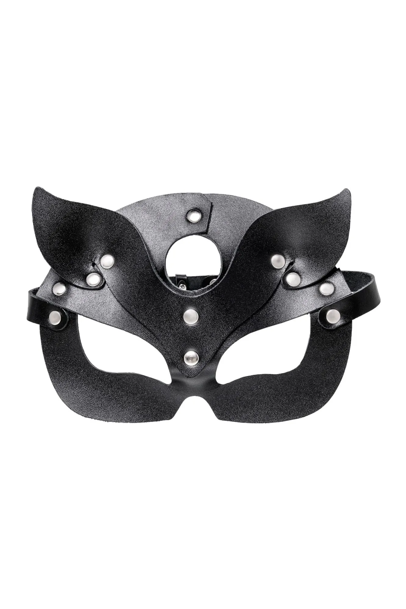 маска кошки pecado bdsm, рельефная, натуральная кожа, чёрная в СПб