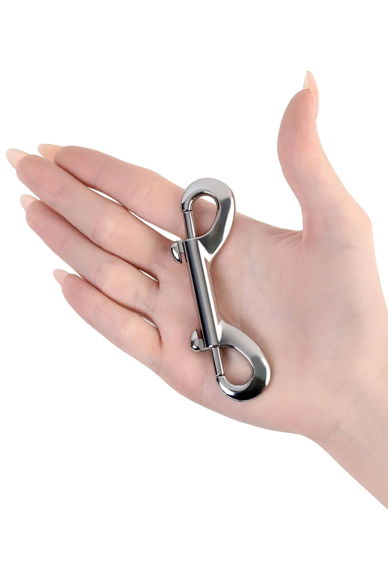 карабин двусторонний toyfa metal, металл, серебряный, 9 см в СПб