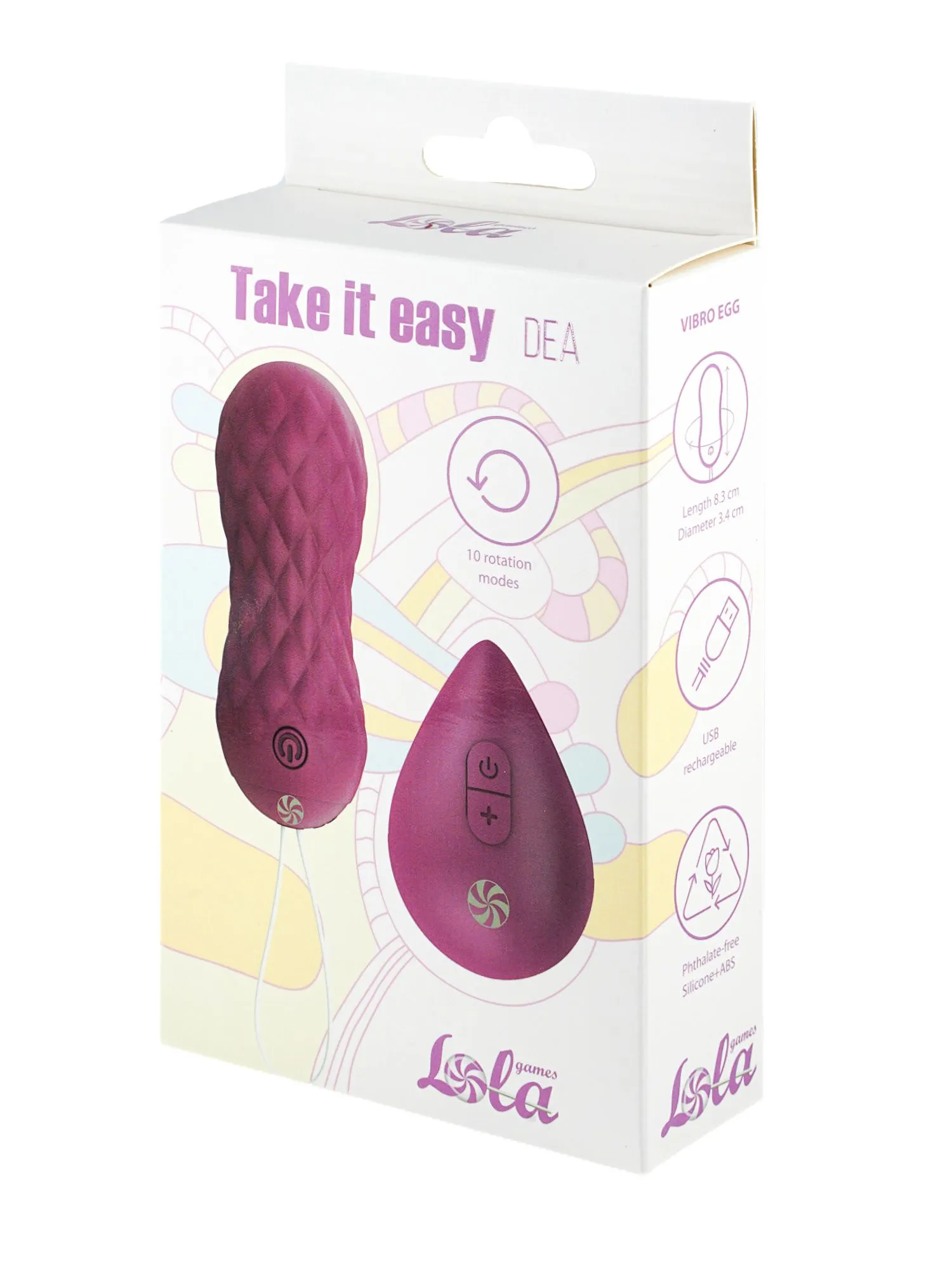 вращающиеся виброшарики на пульте take it easy dea purple 9021-06lola в СПб