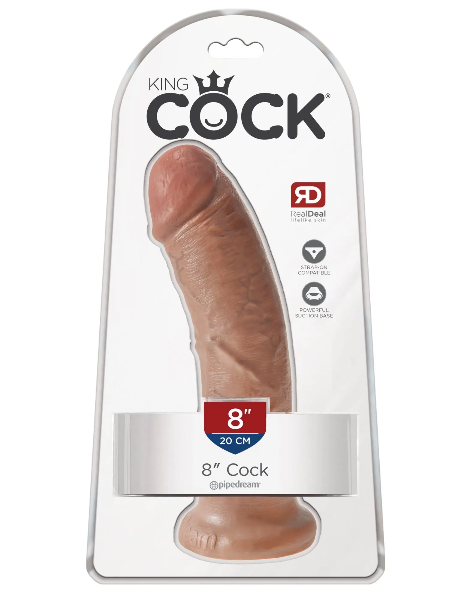 фаллоимитатор king cock 8" мулат cock - flesh pipedream 550322pd в СПб
