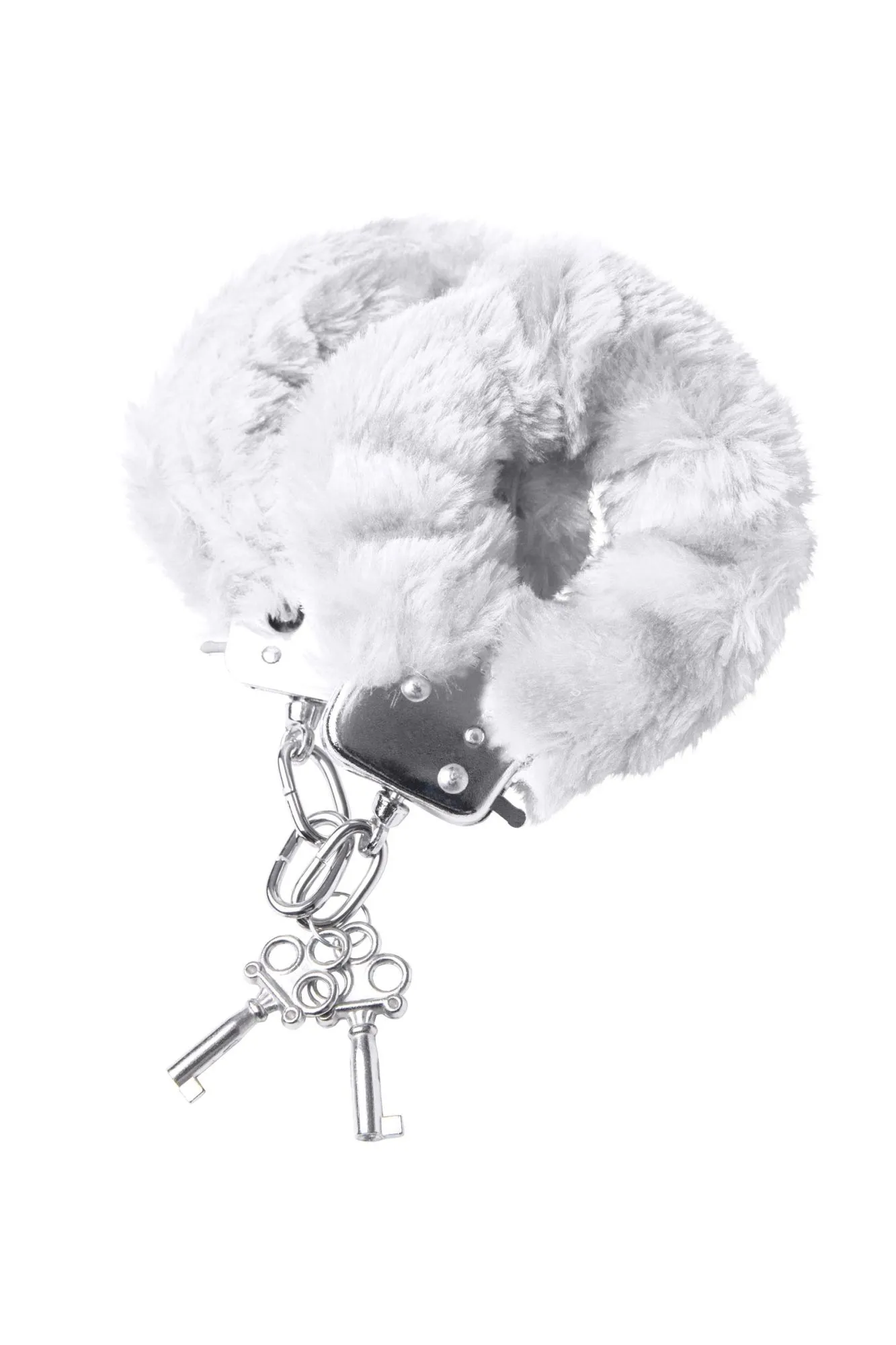 наручники toyfa theatre, меховые, белые, 28 см в СПб