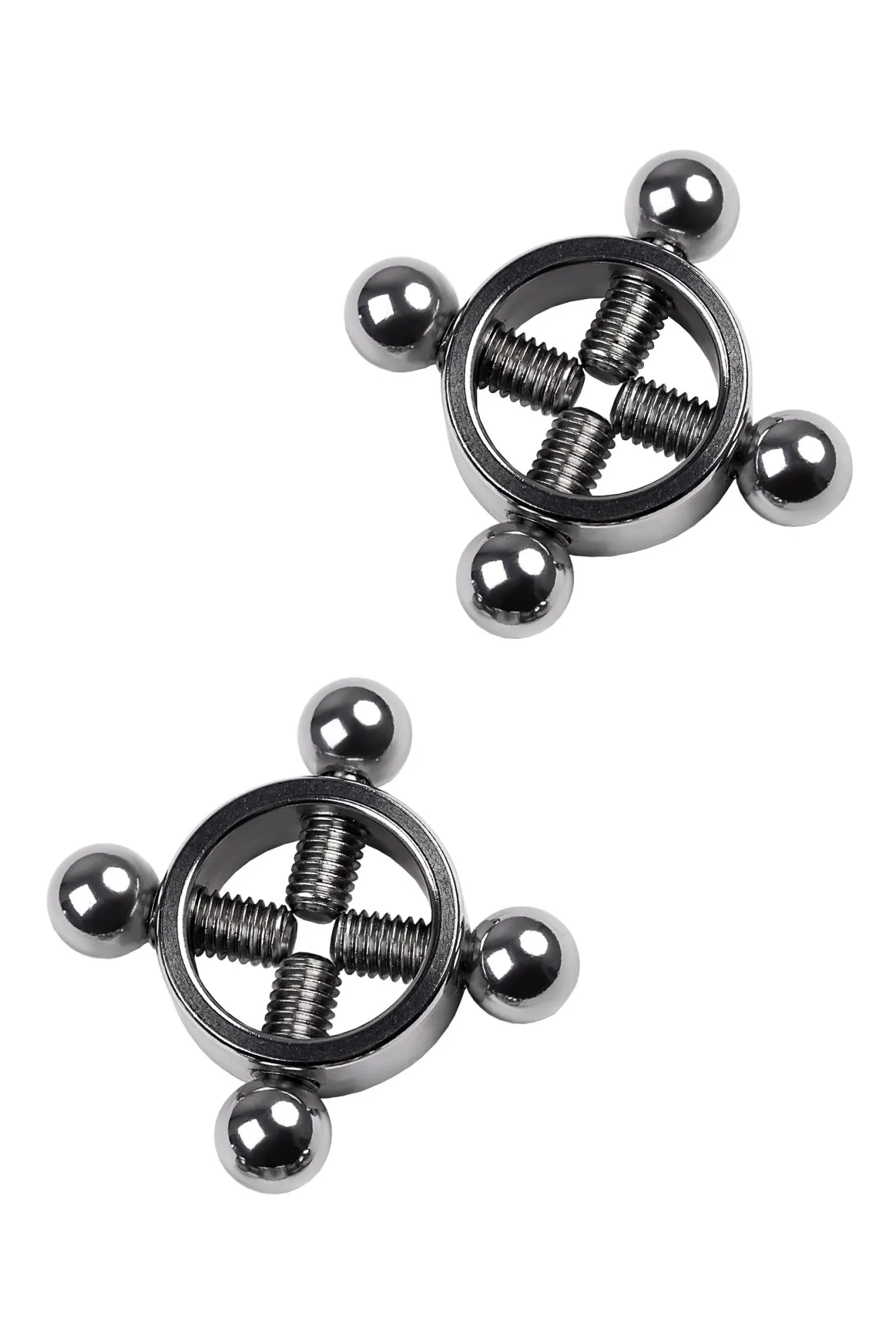 зажимы для сосков metal by toyfa, металл, серебряные, 2,6 см в СПб