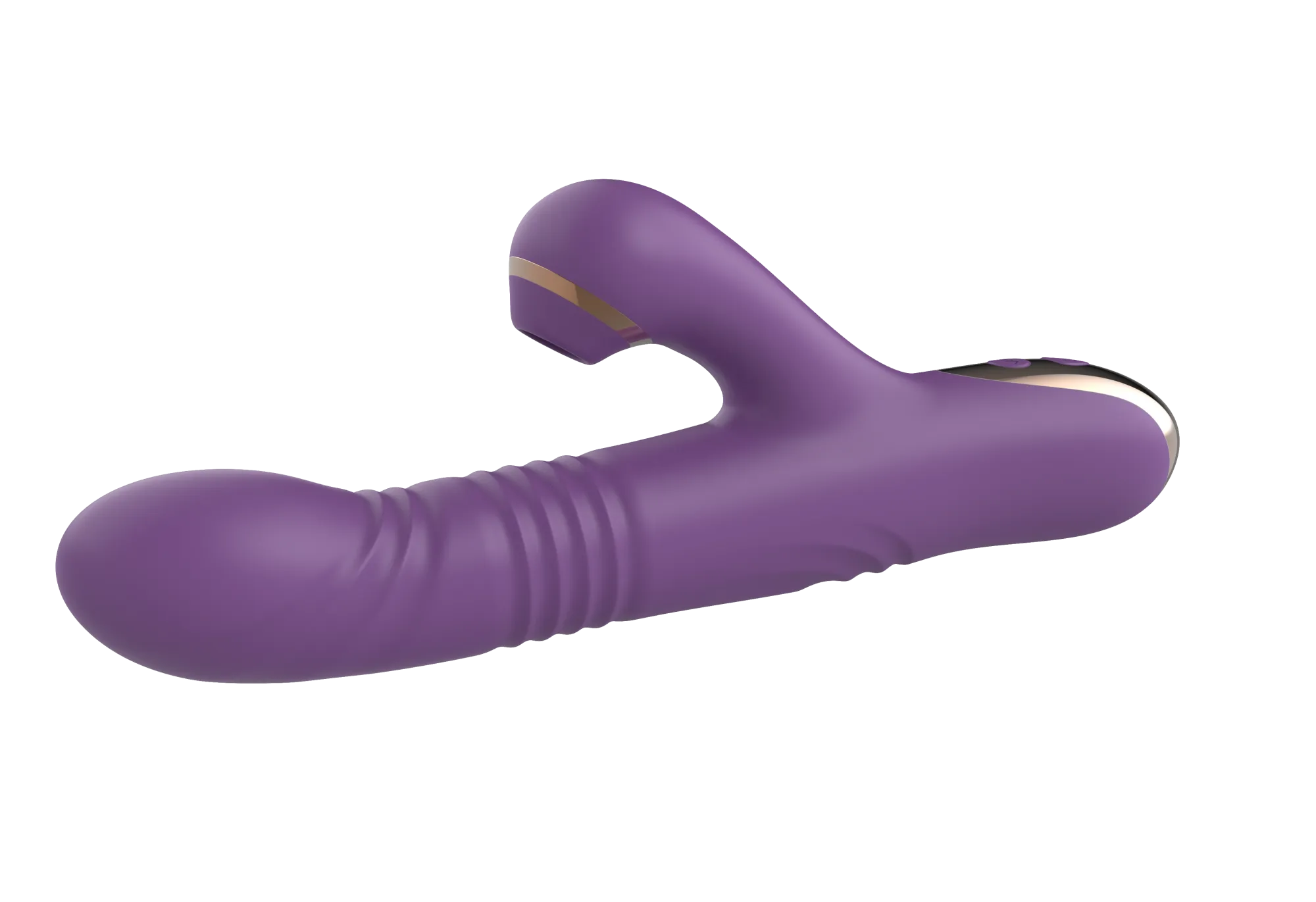 силиконовый вибратор с возвратно-поступательной стимуляцией sw24126-purple в СПб