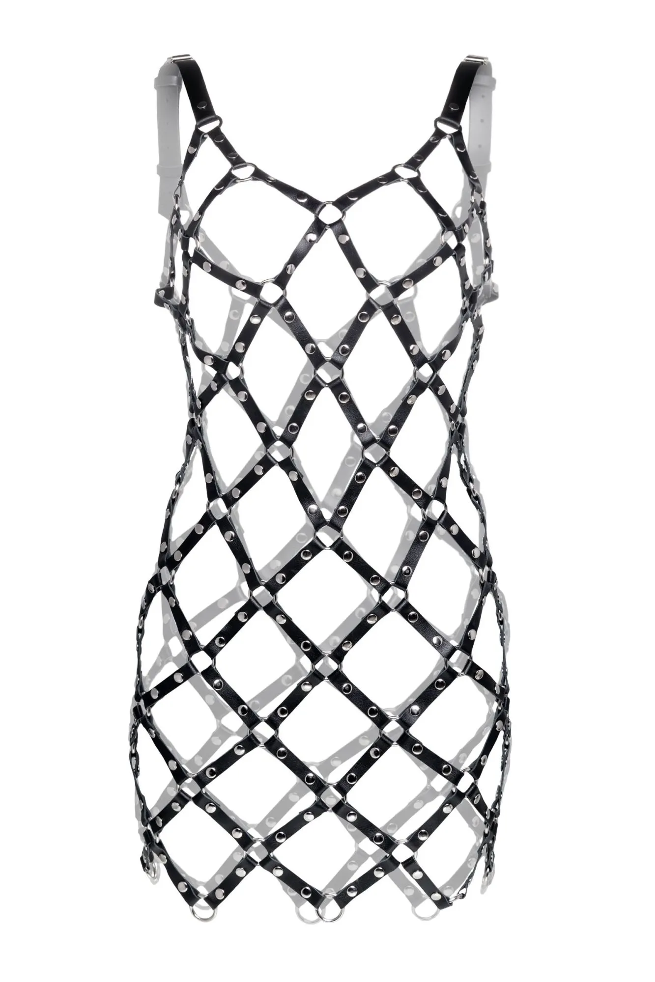 Эротическое портупея-платье pecado bdsm, из мягкой кожи, натуральная кожа, черный в СПб