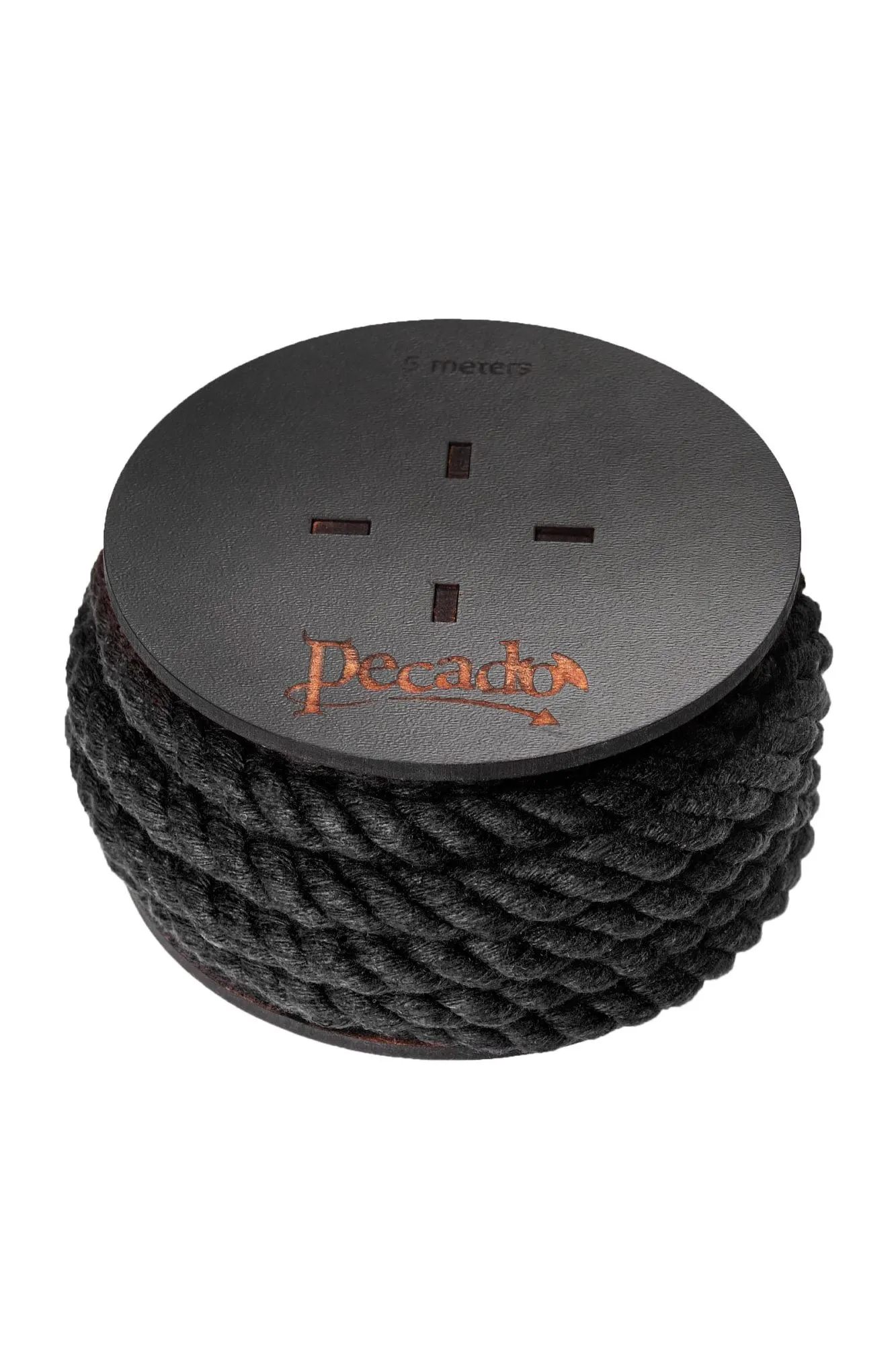 веревка для шибари pecado bdsm, на катушке, хлопок, черная, 5 м в СПб