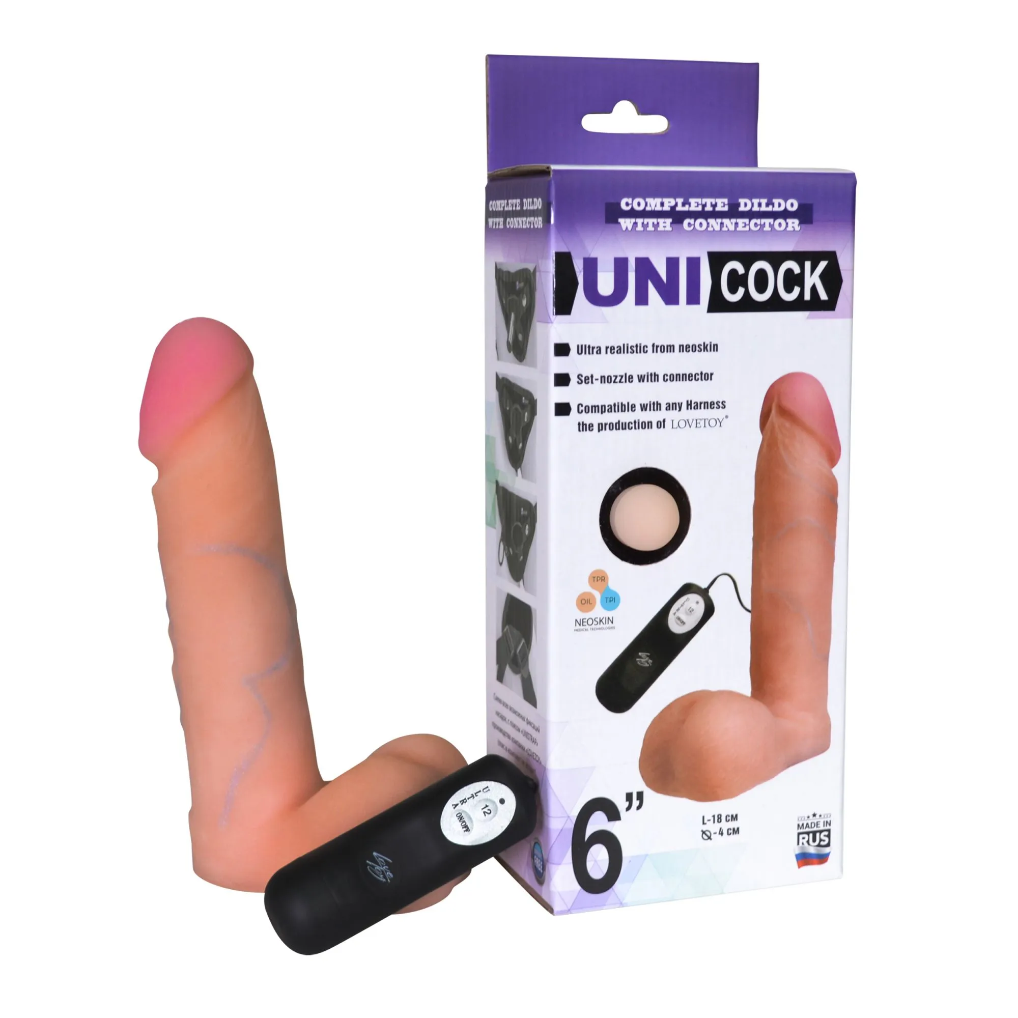 насадка на harness с вибрацией 12 режимов unicock 6"d  081413ru в СПб