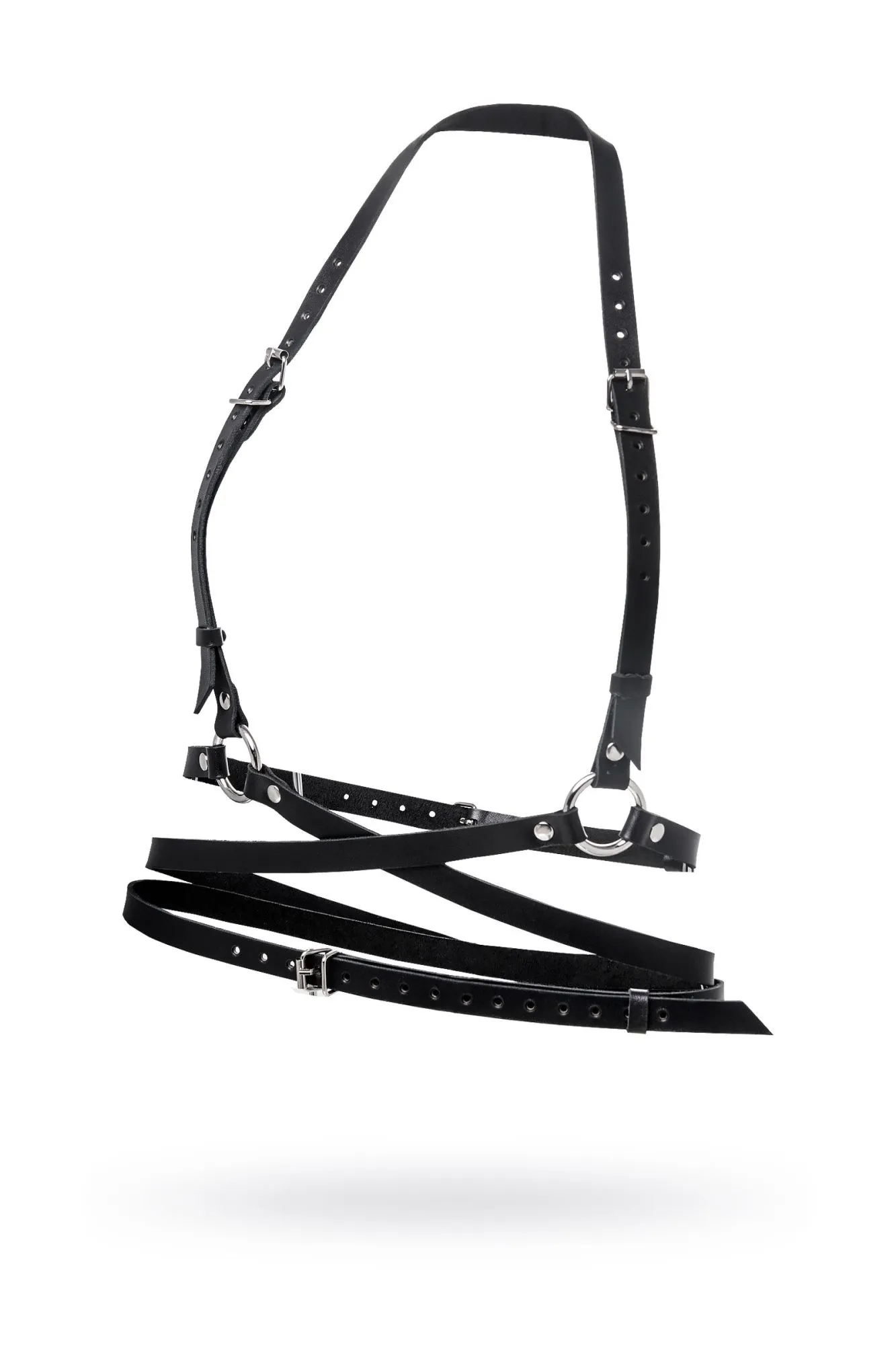 Эротическое портупея pecado bdsm, «осанка», натуральная кожа, чёрная в СПб