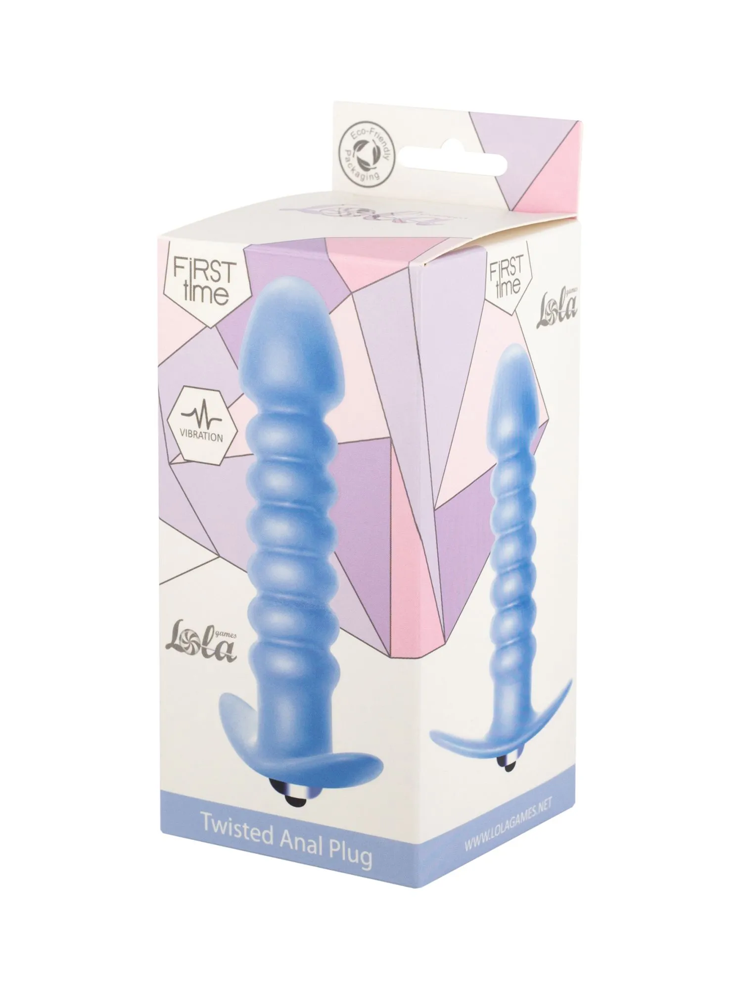 анальная пробка с вибрацией twisted anal plug blue (батарейки ааа) 5007-02lola в СПб