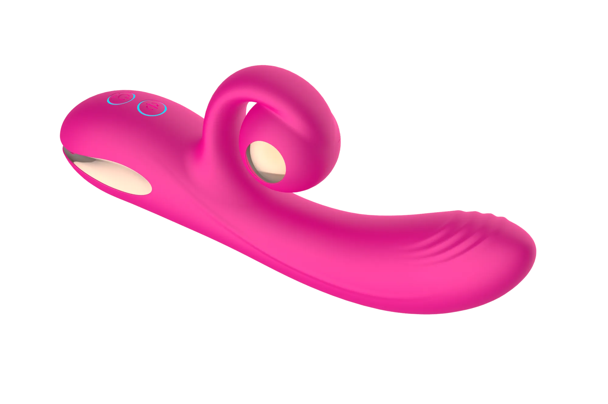 силиконовый вибратор-кролик с функцией вращения sw3052-hot-pink в СПб