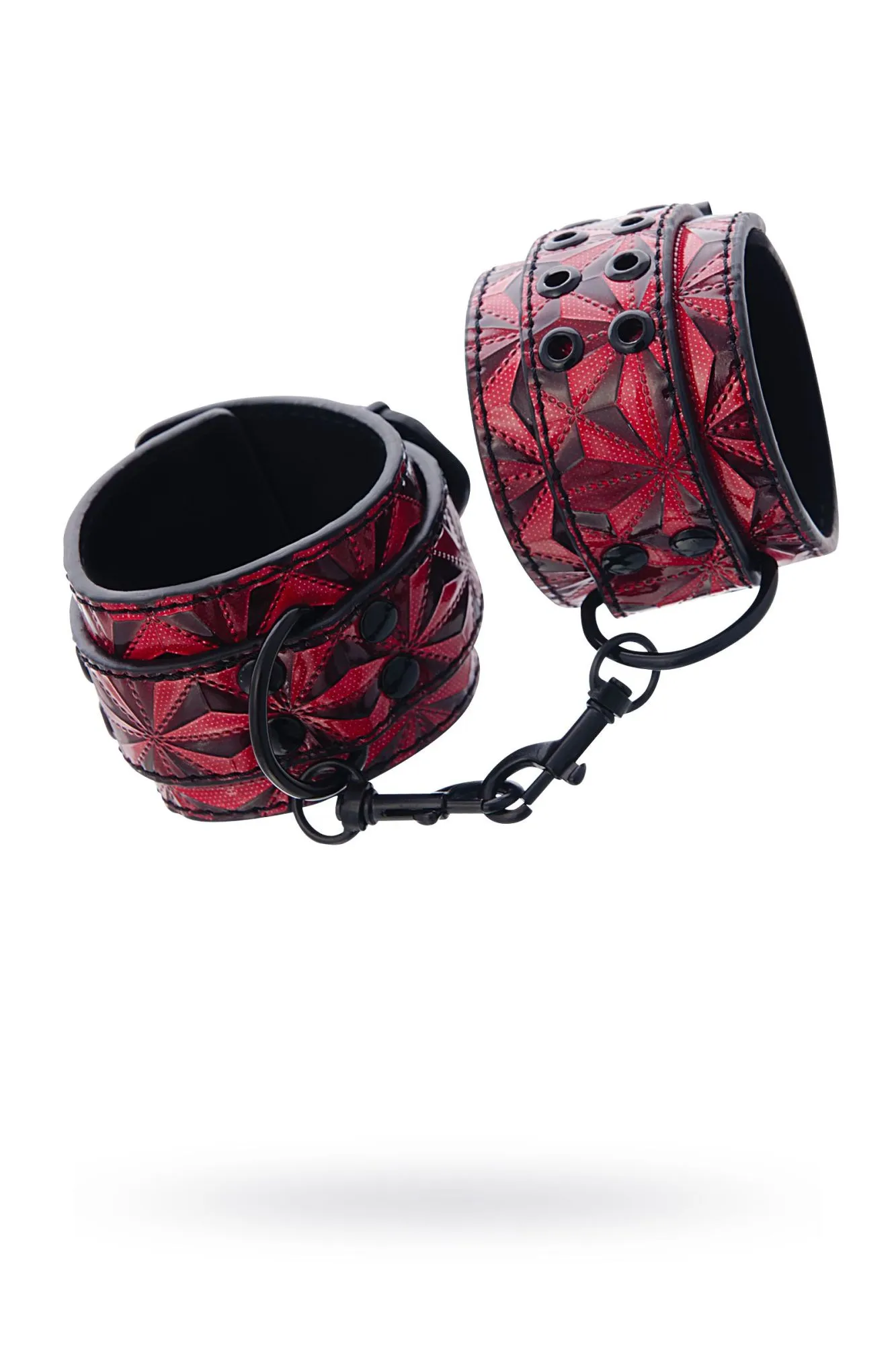 оковы toyfa theatre из материала с 3d эффектом, красные, 27 см в СПб