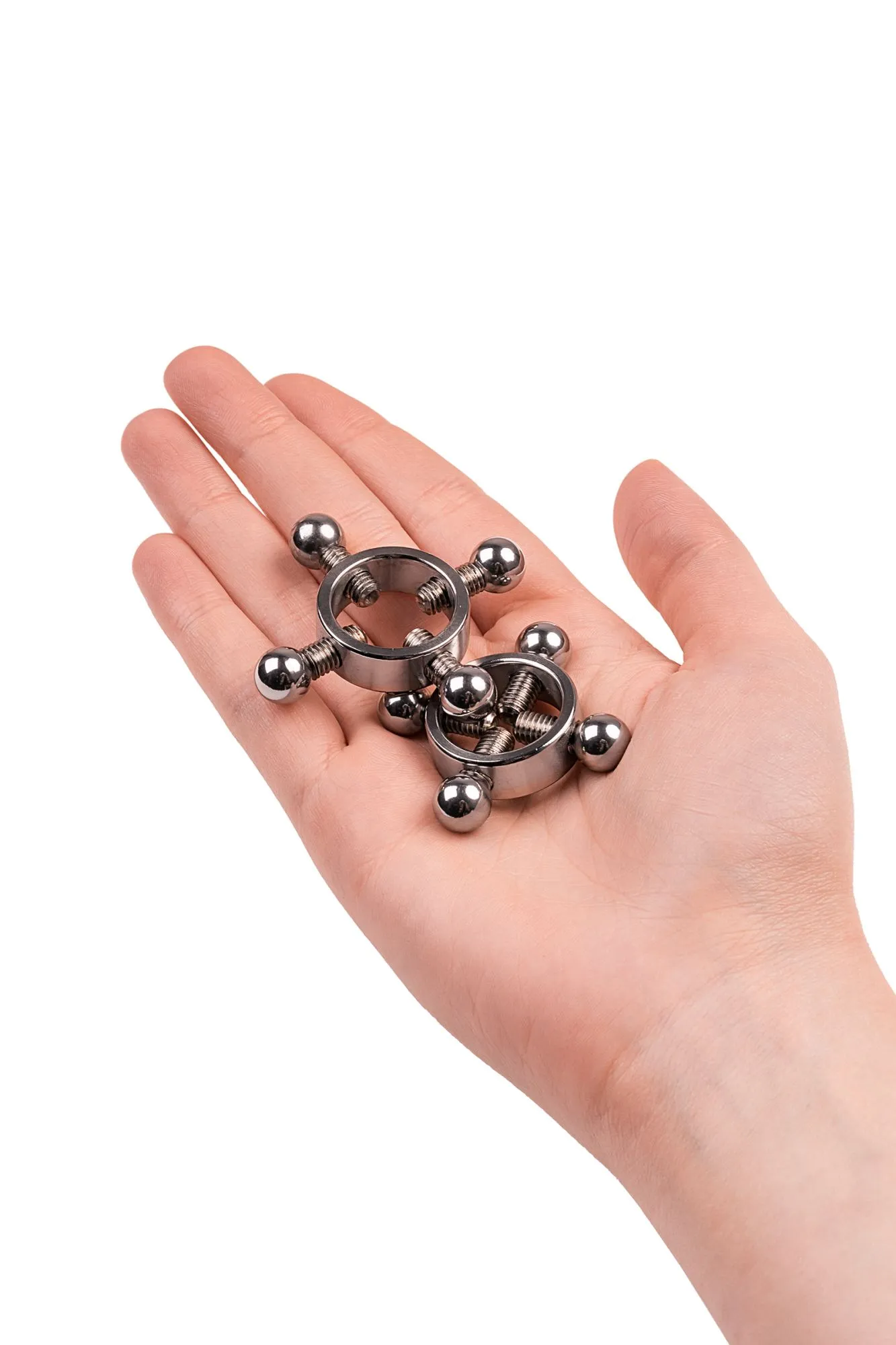 зажимы для сосков metal by toyfa, металл, серебряные, 2,6 см в СПб