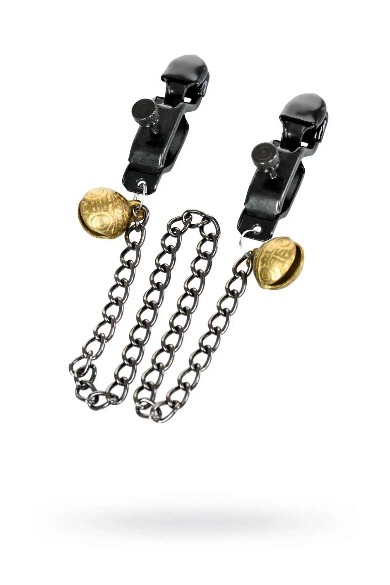 зажимы для сосков toyfa theatre, с цепочкой, металл, черные в СПб