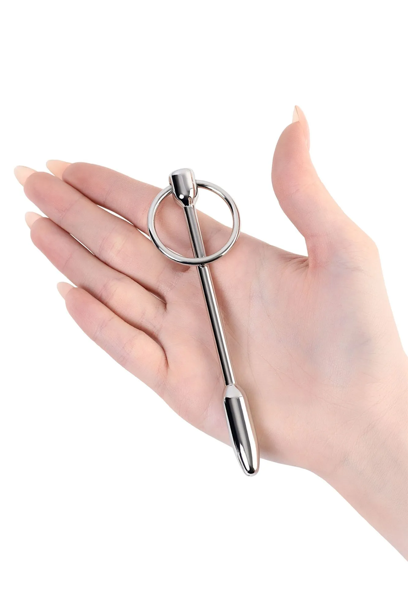 уретральный плаг-пуля toyfa metal с кольцом в основании, серебряный в СПб