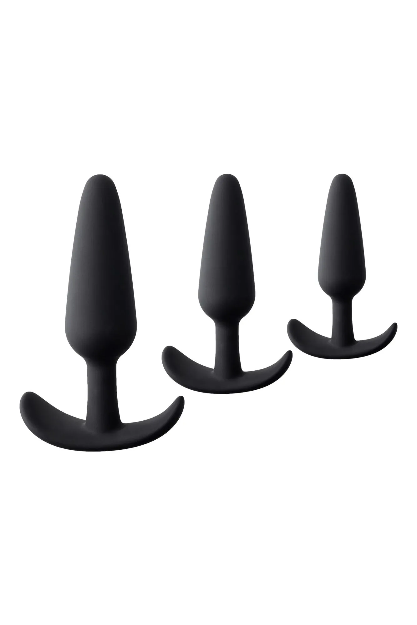 набор анальных втулок toyfa popo pleasure eridani, силикон, черный, 3 шт. в СПб
