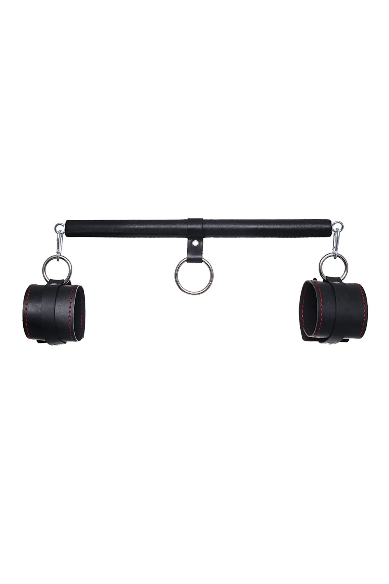 бондажный набор pecado bdsm, 3 точки фиксации, распорка, наручники, натуральная кожа, черный в СПб