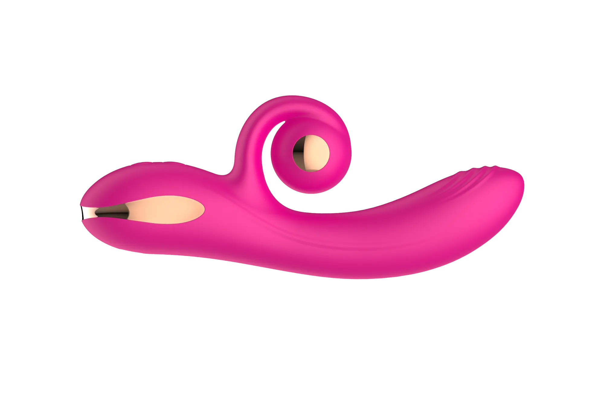 силиконовый вибратор-кролик с функцией вращения sw3052-hot-pink в СПб