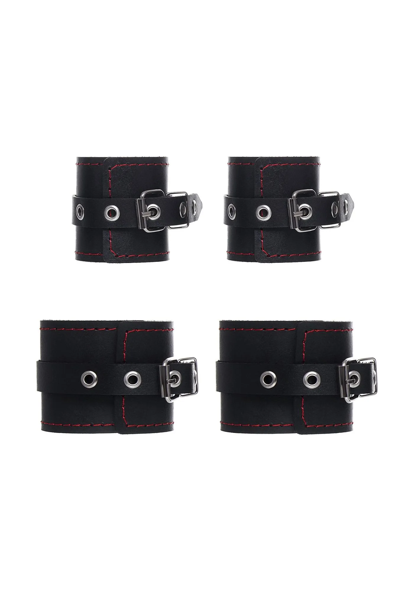 бондажный набор pecado bdsm, сцепка, наручники, оковы, натуральная кожа, черный в СПб