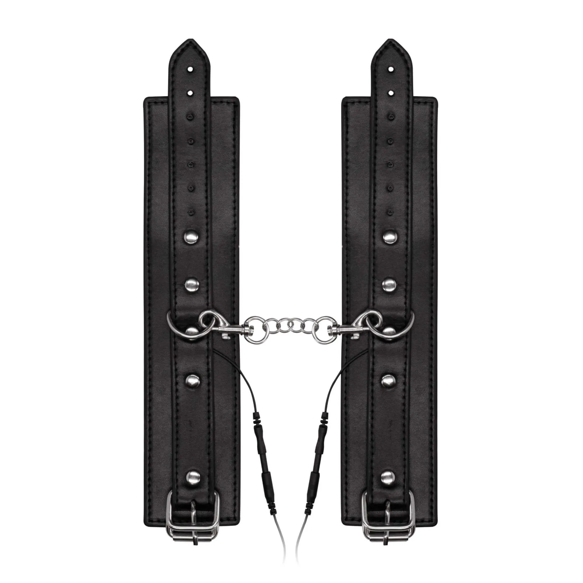 наручники декоративные с электростимуляцией shots media electroshock electro handcuffs, черные в СПб