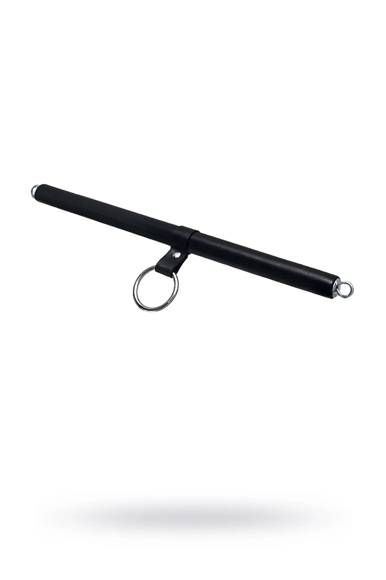 распорка маленькая для фиксации pecado bdsm, с кольцом, натуральная кожа и дерево, черная в СПб