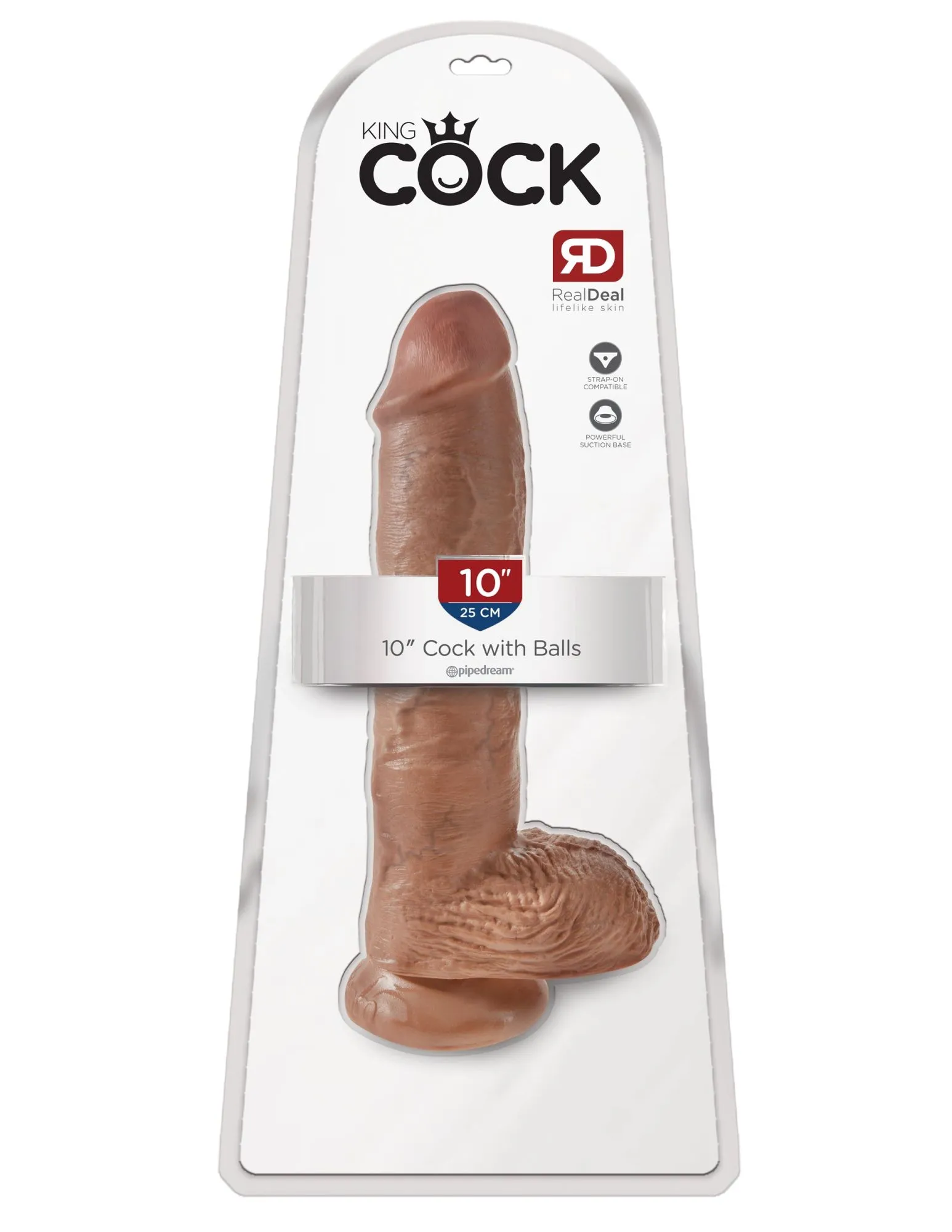 фаллоимитатор king cock 25 см мулат cock with balls pipedream 550922pd в СПб