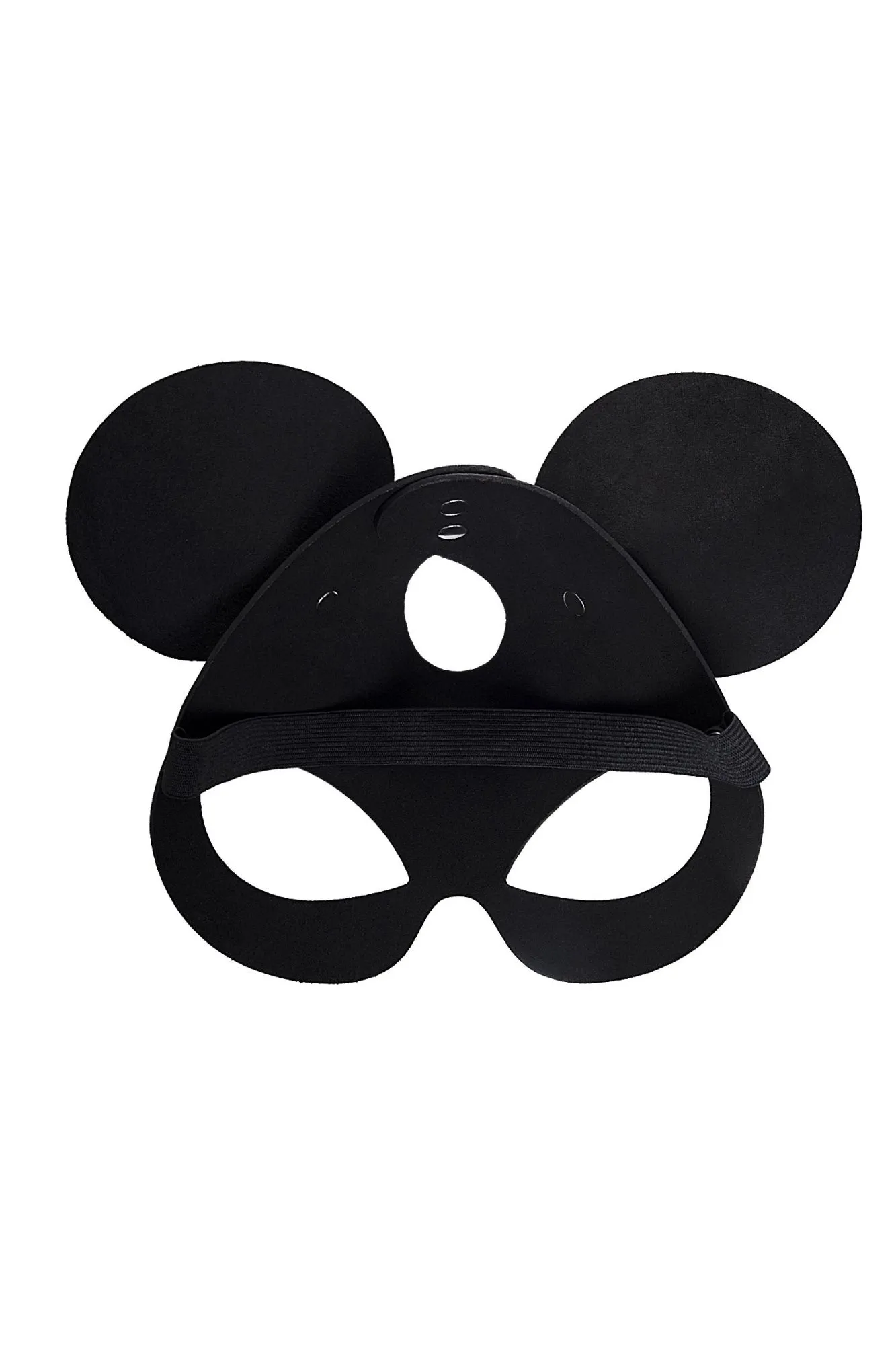 маска pecado bdsm, с ушками мышки, натуральная кожа, черный в СПб