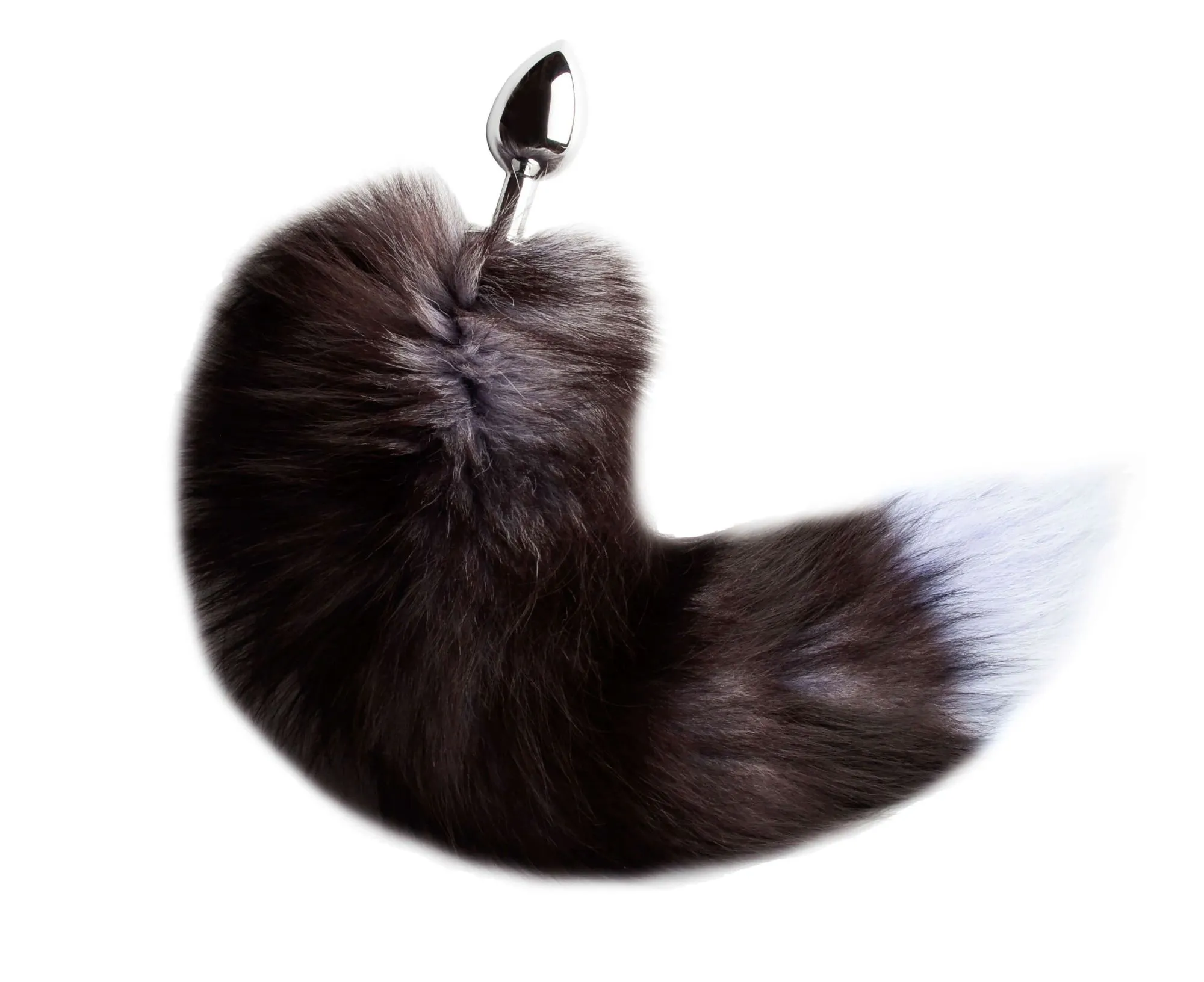 пробка анальная со съемным хвостом с синим кончиком в СПб