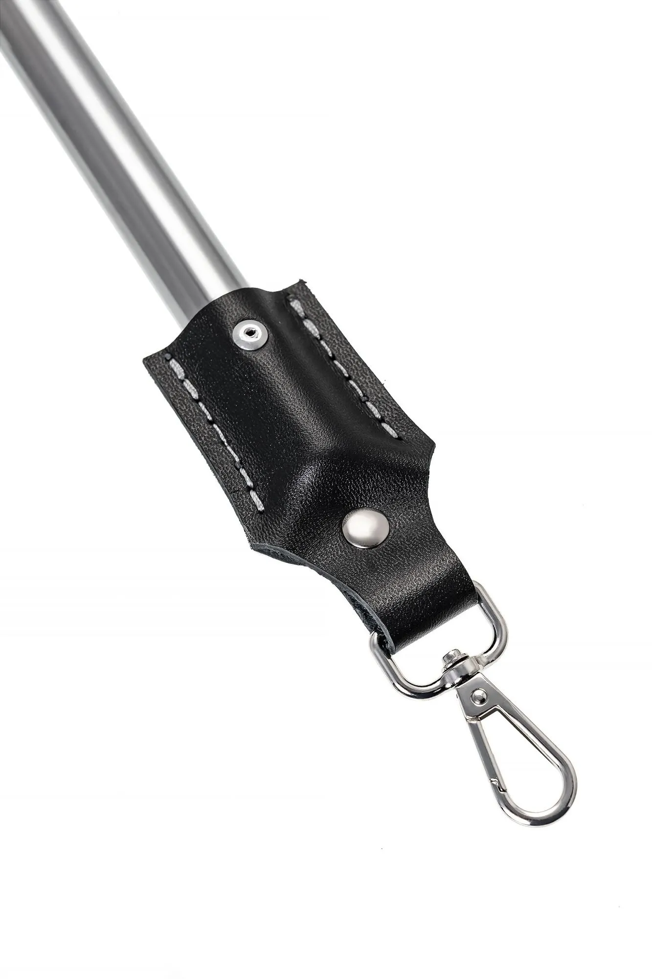 распорка большая для фиксации pecado bdsm, металлическая с карабинами, наконечники-натуральная кожа в СПб