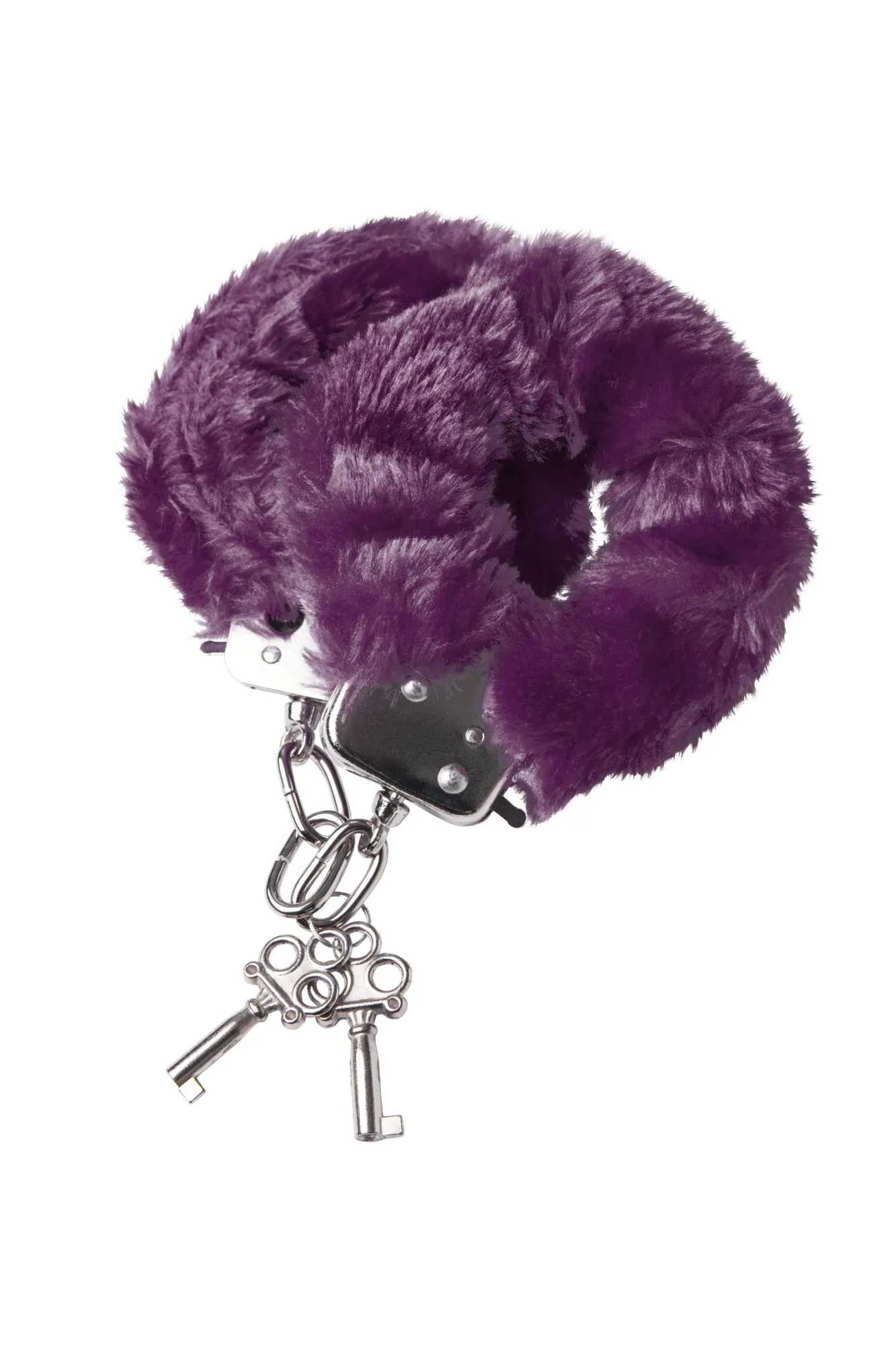 наручники toyfa theatre, меховые, фиолетовые, 28 см в СПб
