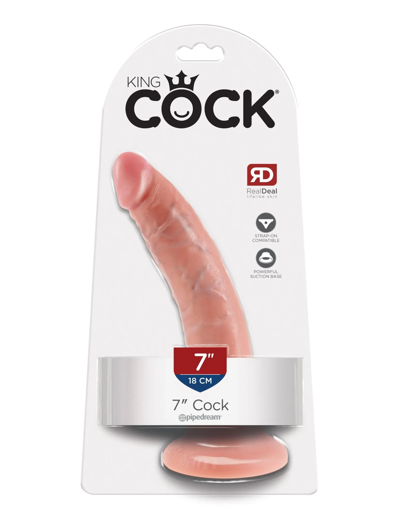 фаллоимитатор king cock 7" cock - flesh pipedream 550221pd в СПб