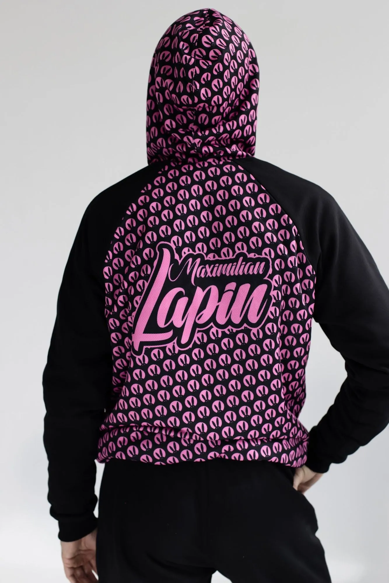 Костюм PinkRabbit из хлопкового футера, двусторонний, чёрный