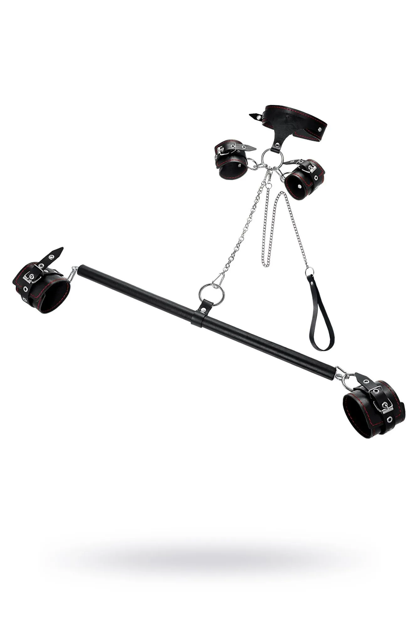 бондажный набор pecado bdsm, 3 точки фиксации, большая распорка, оковы, наручники, ошейник с кольцом в СПб