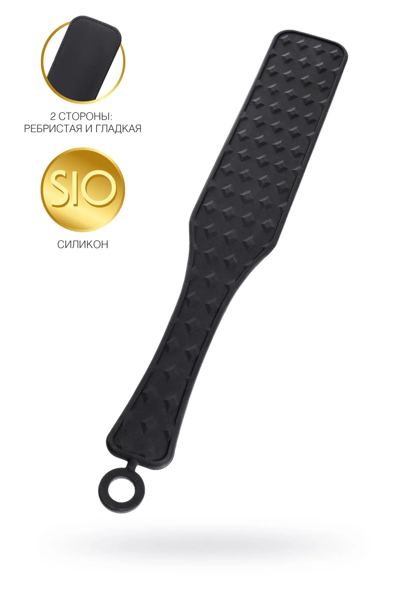 шлепалка toyfa theatre, силикон, чёрная, 37,5 см в СПб