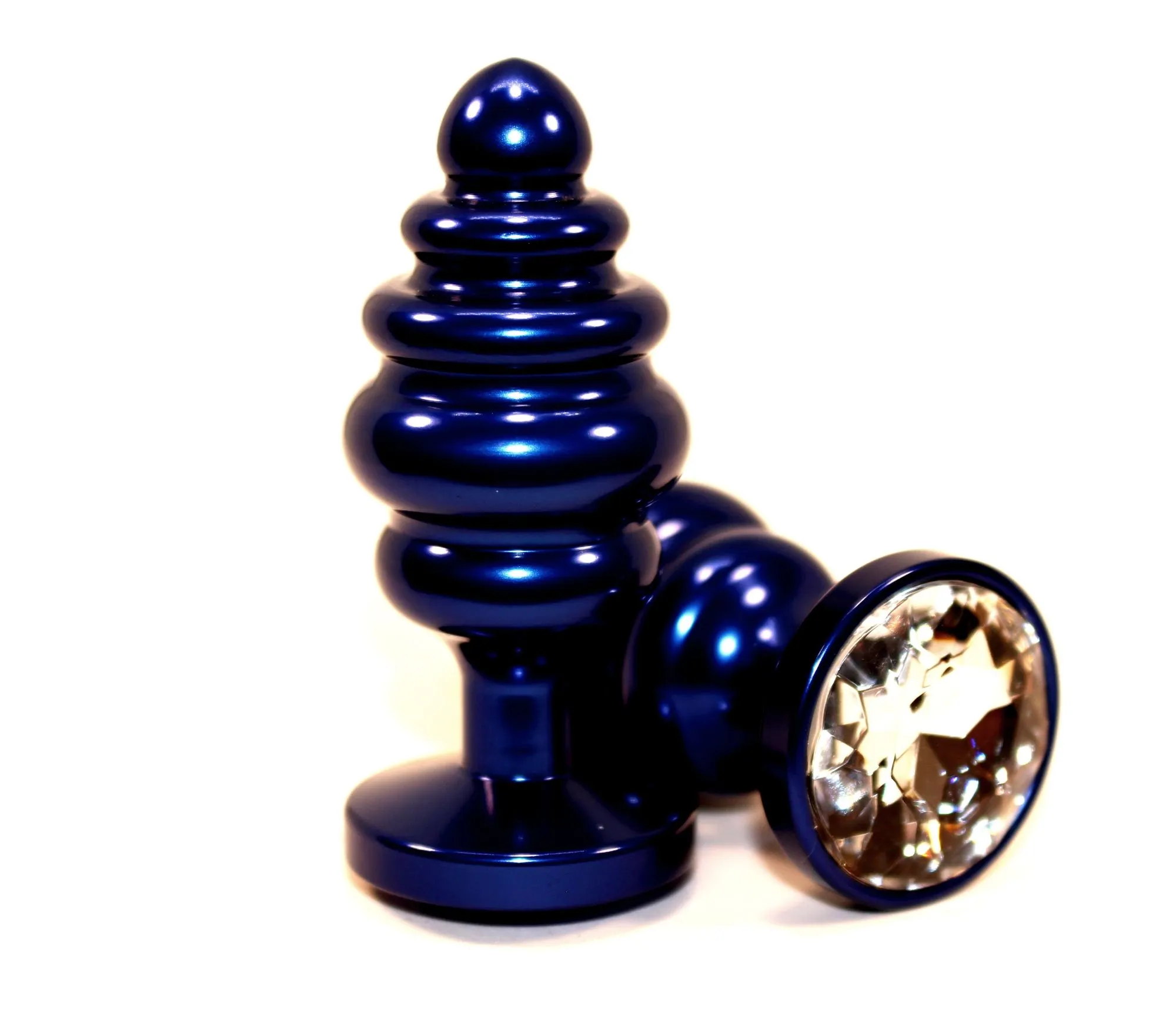 пробка металл 7,3х2,9см фигурная синяя прозрачный страз 47428-4mm в СПб