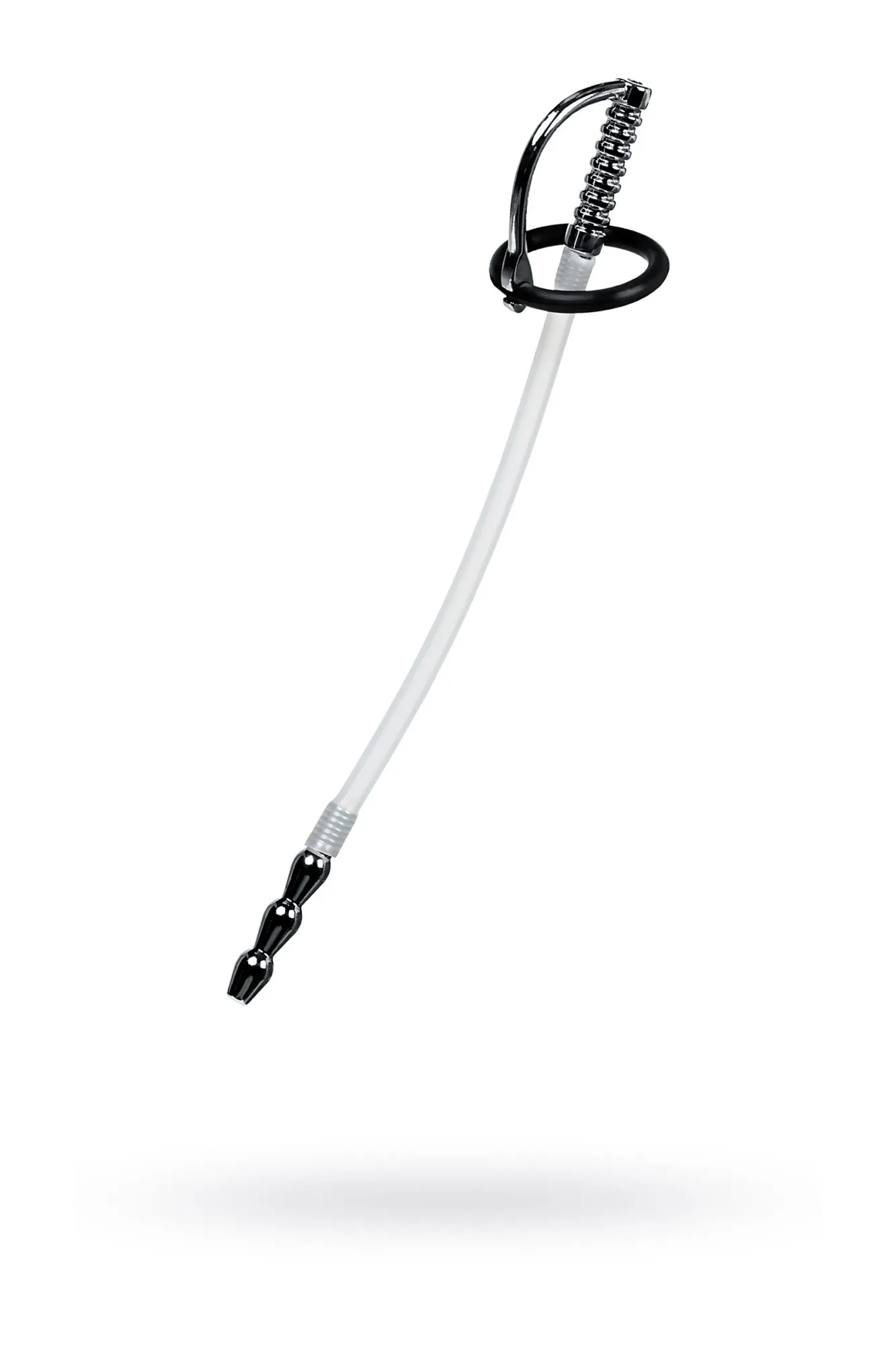 уретральный катетер metal by toyfa, со сменными фиксирующими кольцами, силикон, серебряный в СПб