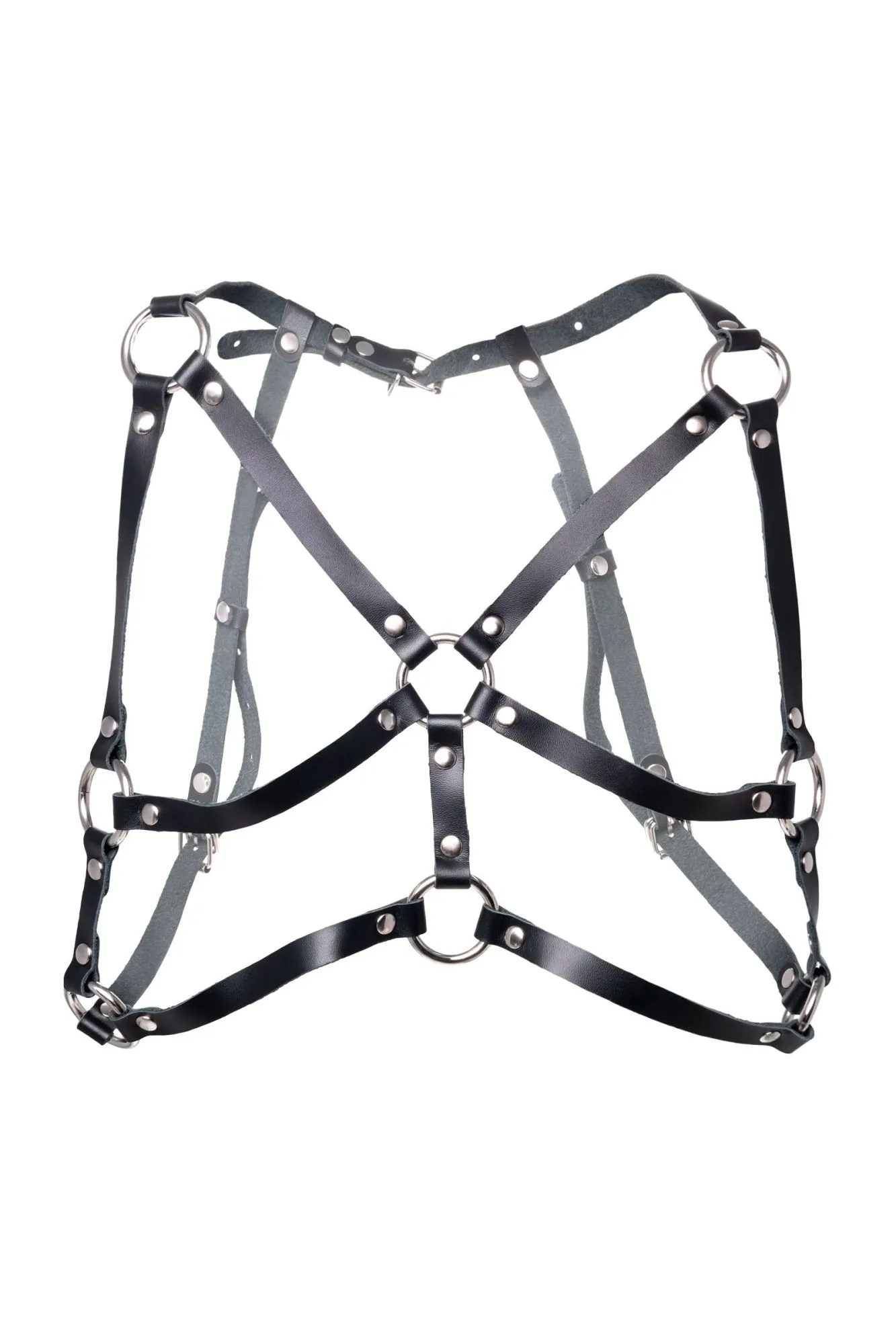 Эротическое портупея pecado bdsm, «соблазн» с кольцами, натуральная кожа, черная в СПб