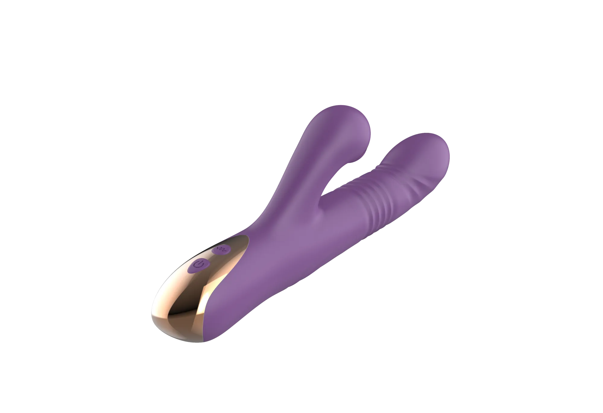 силиконовый вибратор с возвратно-поступательной стимуляцией sw24126-purple в СПб