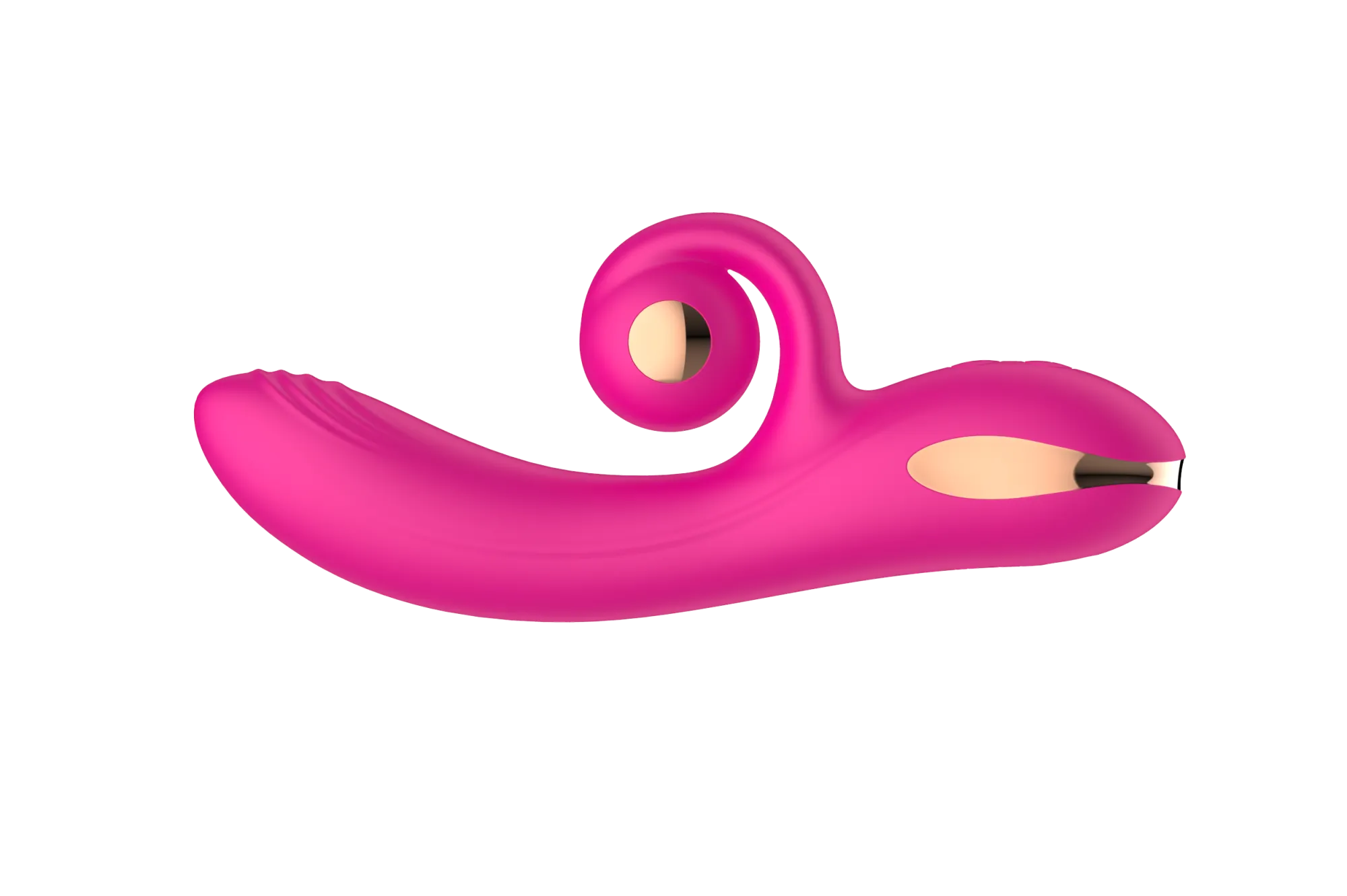 силиконовый вибратор-кролик с функцией вращения sw3052-hot-pink в СПб