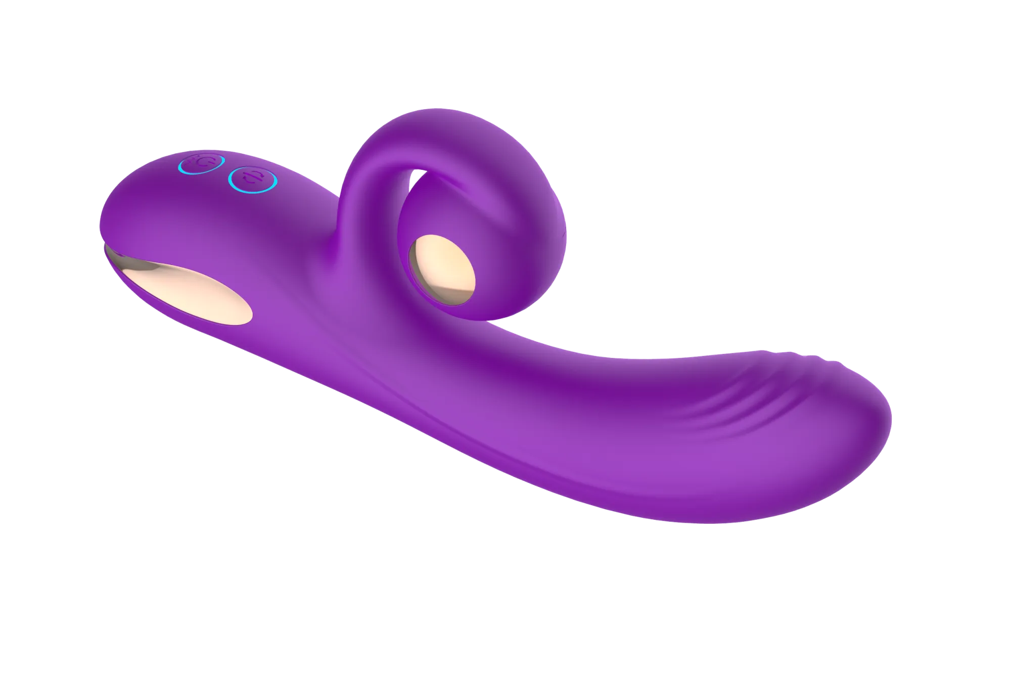 силиконовый вибратор-кролик с функцией вращения sw3052-purple в СПб