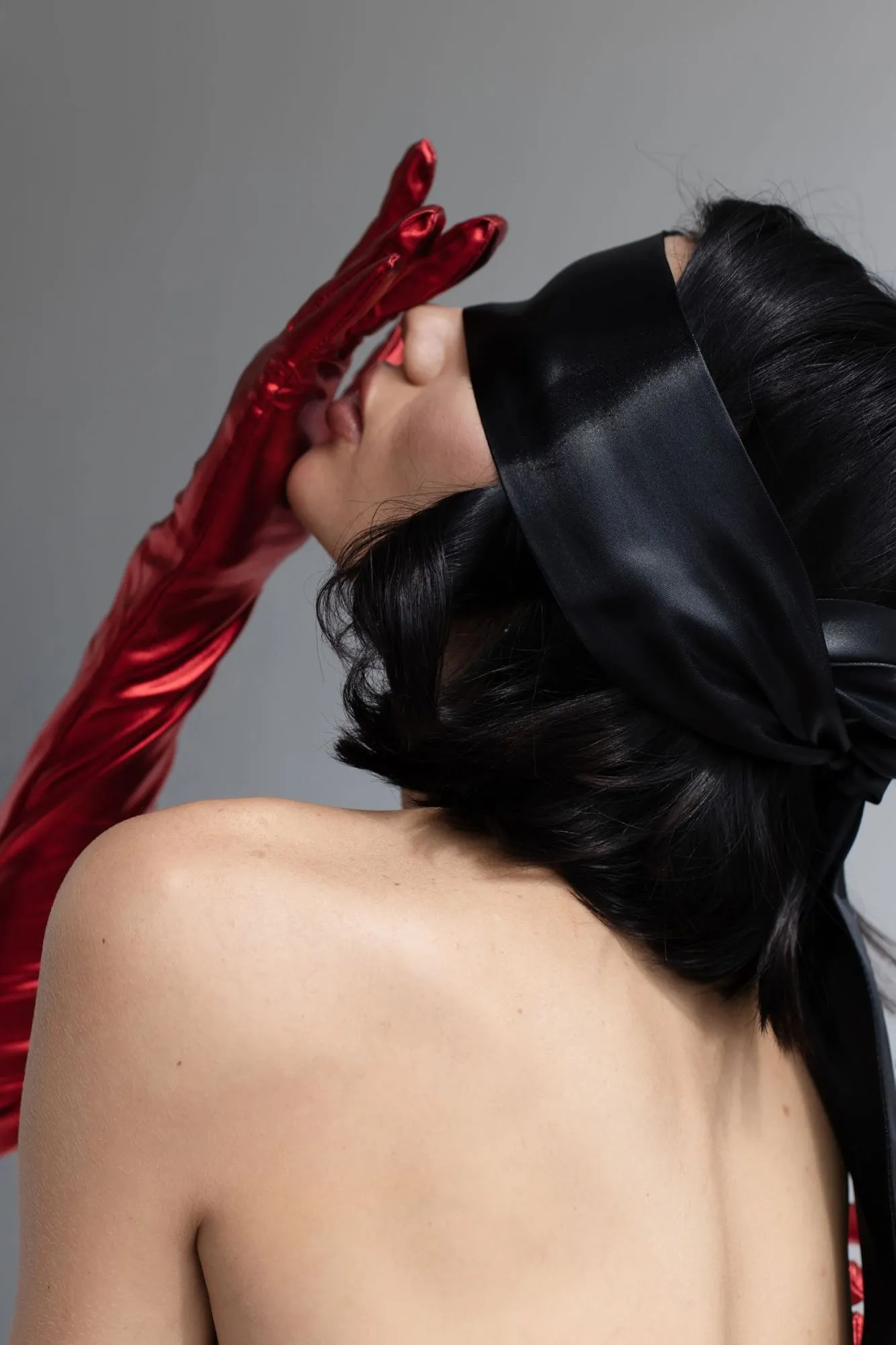 Сатиновая лента для связывания Pink Rabbit, черная