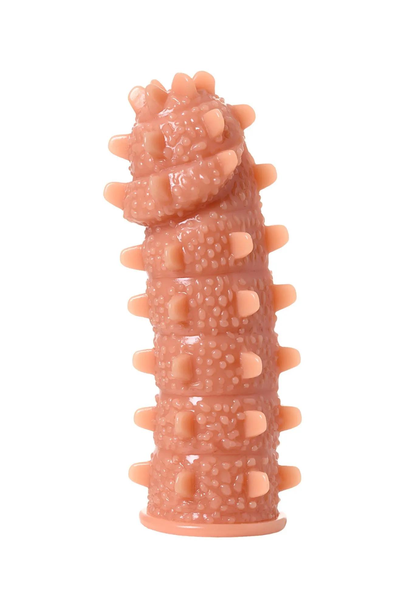 насадка kokos реалистичная с дополнительной стимуляцией, tpe, телесная, 12.7 см в СПб