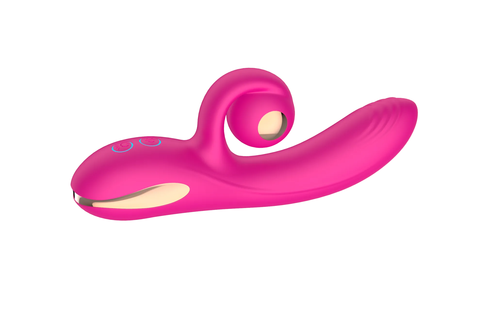 силиконовый вибратор-кролик с функцией вращения sw3052-hot-pink в СПб