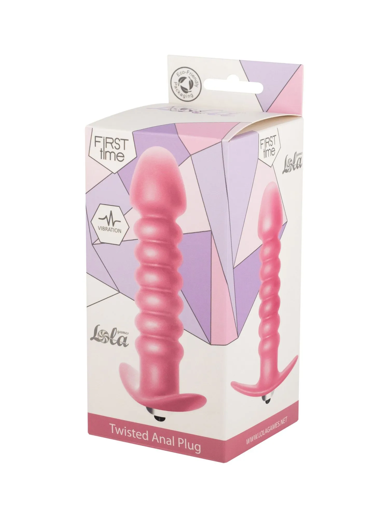 анальная пробка с вибрацией twisted anal plug pink (батарейки ааа) 5007-01lola в СПб