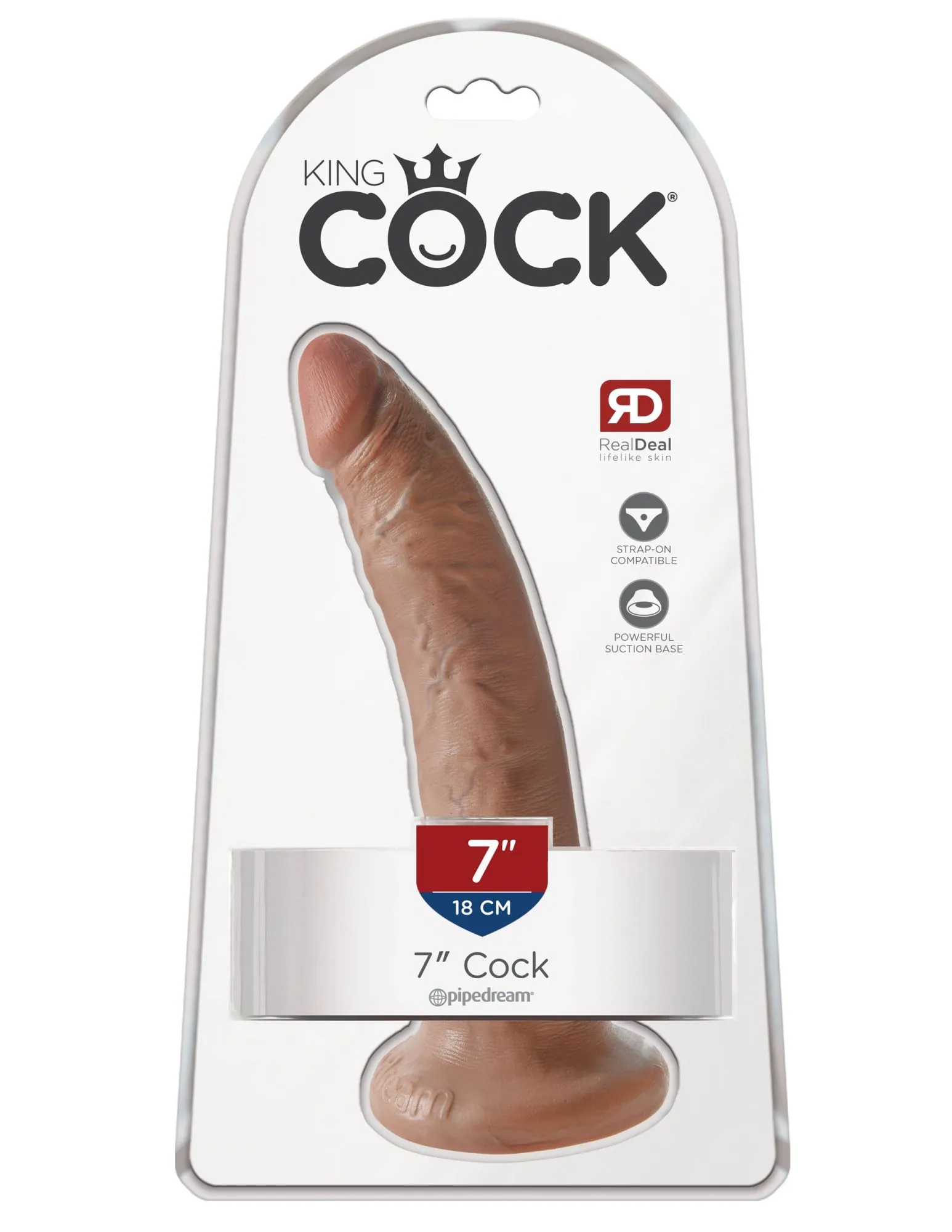 фаллоимитатор king cock 7" мулат cock - flesh pipedream 550222pd в СПб