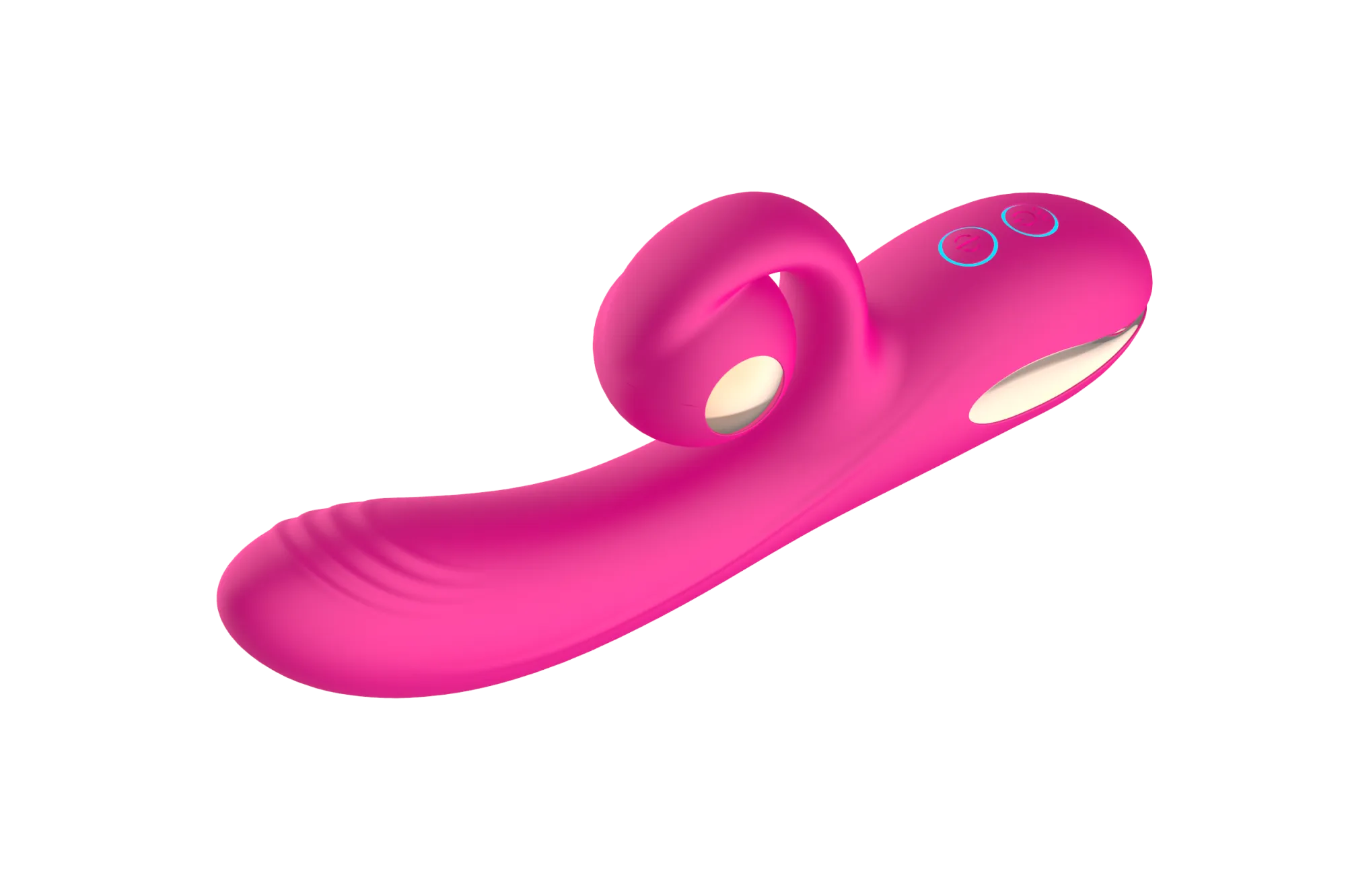силиконовый вибратор-кролик с функцией вращения sw3052-hot-pink в СПб