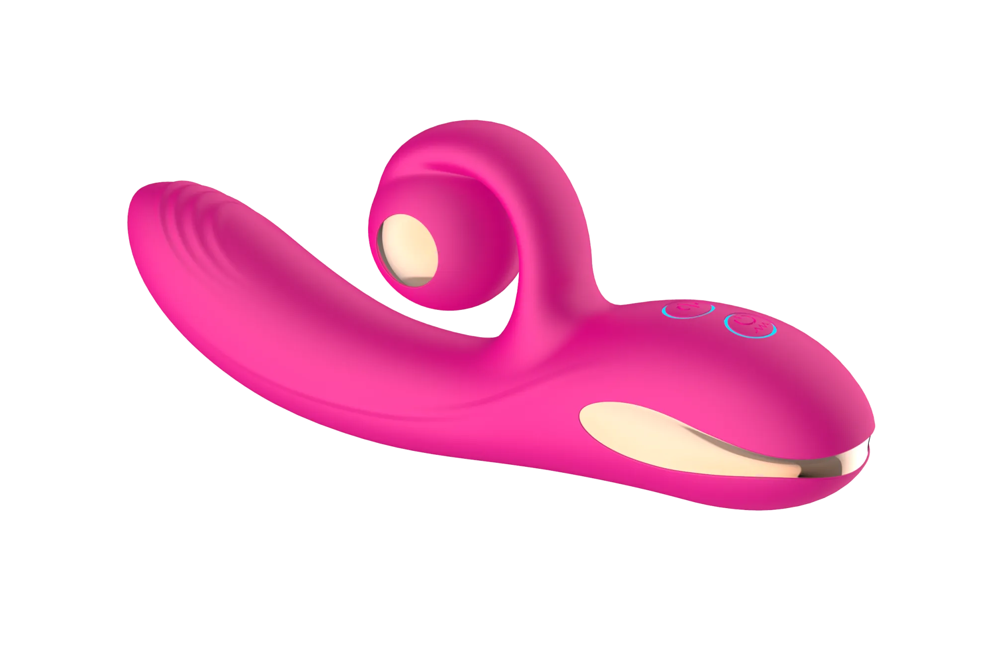 силиконовый вибратор-кролик с функцией вращения sw3052-hot-pink в СПб