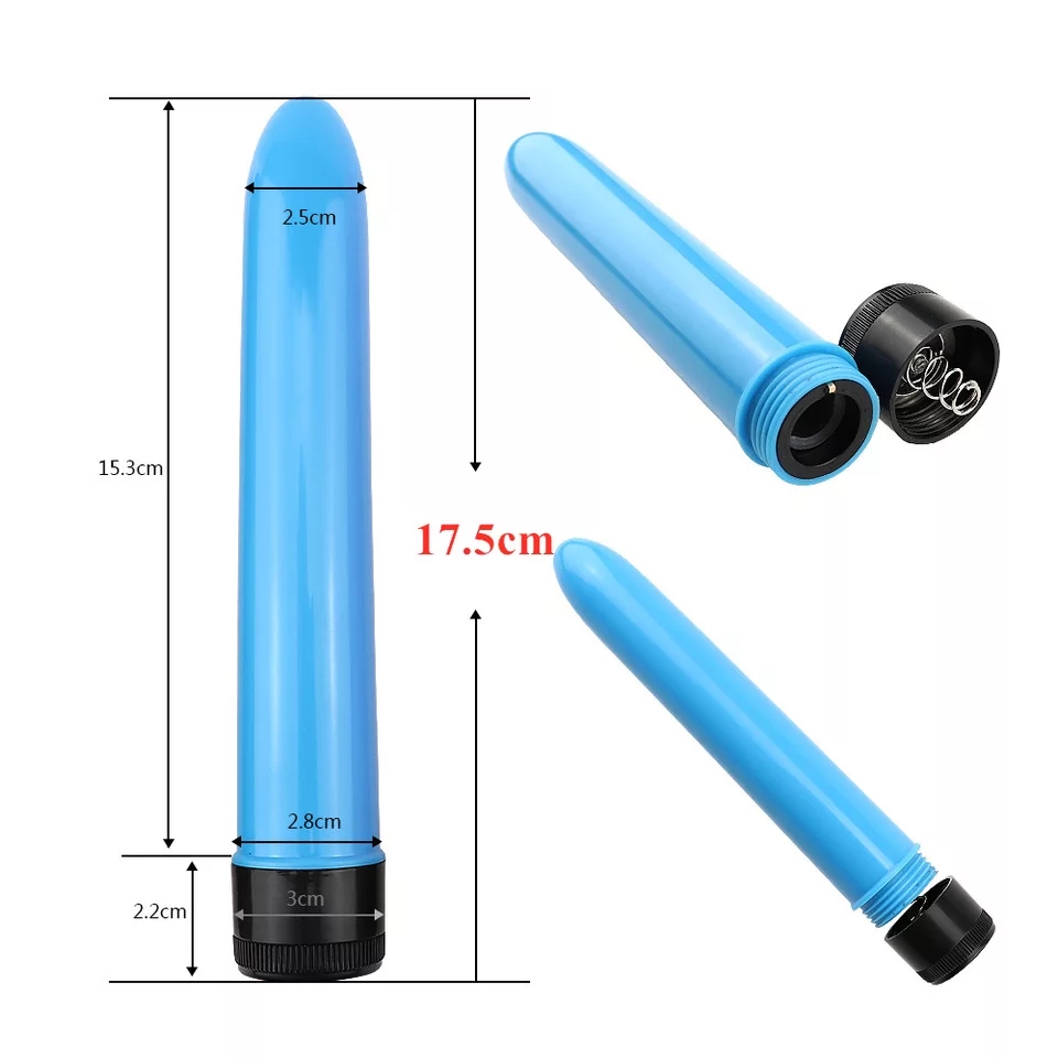 классический силиконовый вибратор 2,8х18см, синий 47506-mm в СПб