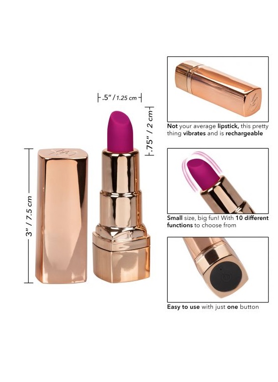 перезарежаемый миниатюрный вибромассажер в виде помады hide & play rechargeable lipstick в СПб