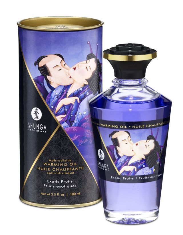 масло массажное съедобное shunga экзотические фрукты, 100 мл в СПб