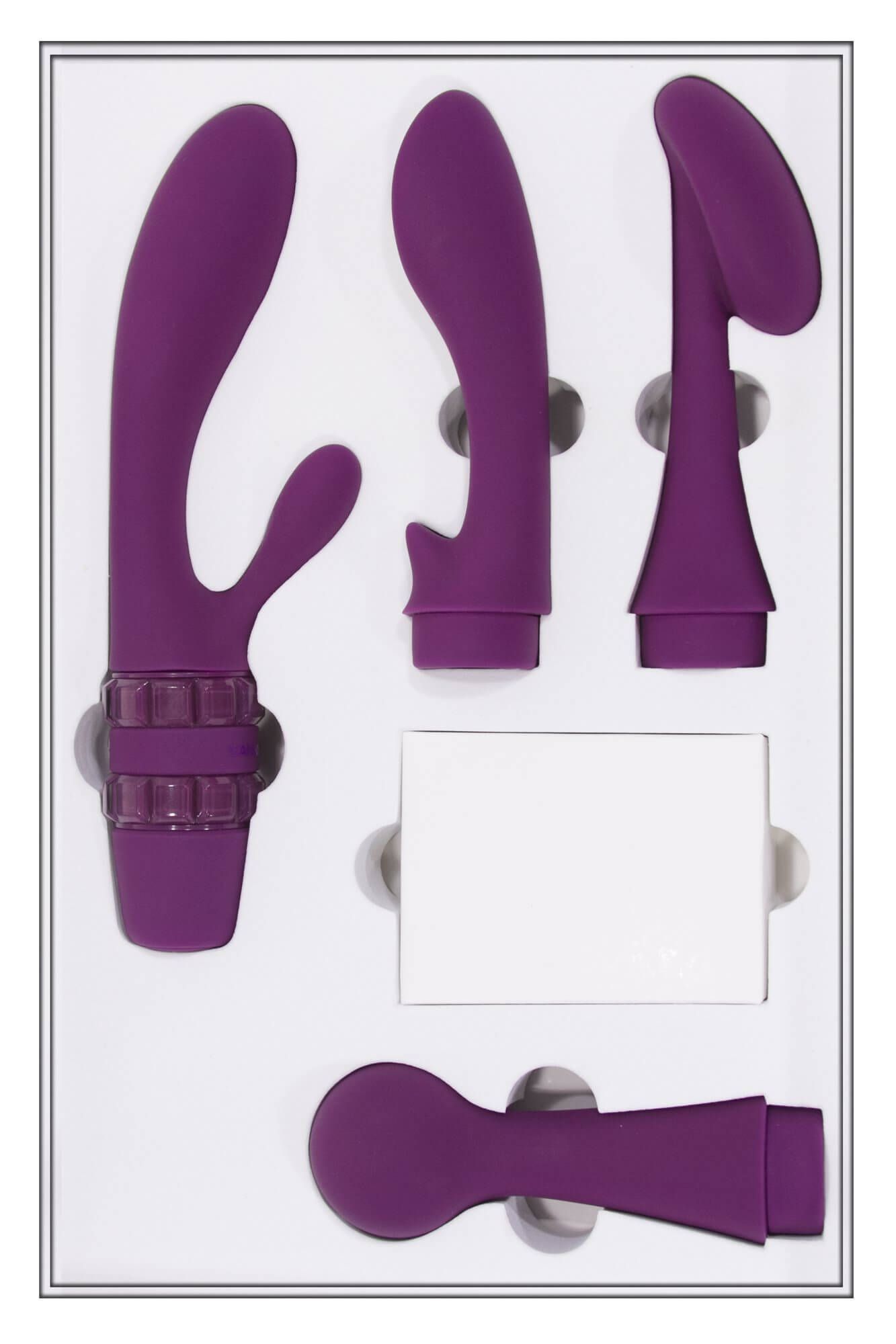 Набор вибраторов с клик-системой Sanny Juicy Toyz 4 Spots, фиолетовый